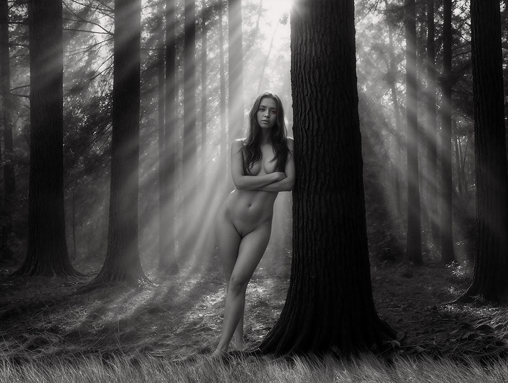 Nudo nel bosco