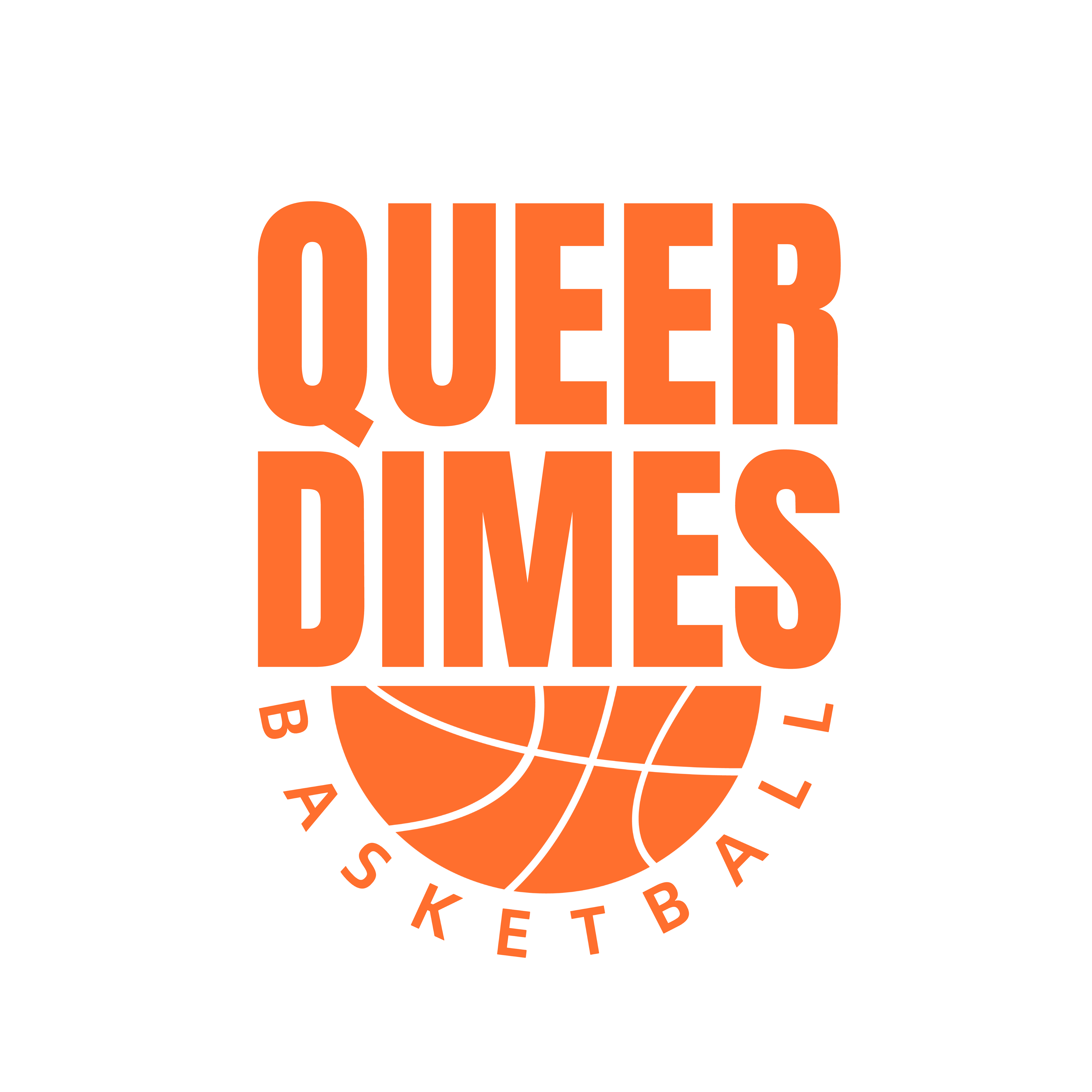 Queer Dimes Basketball Logo
