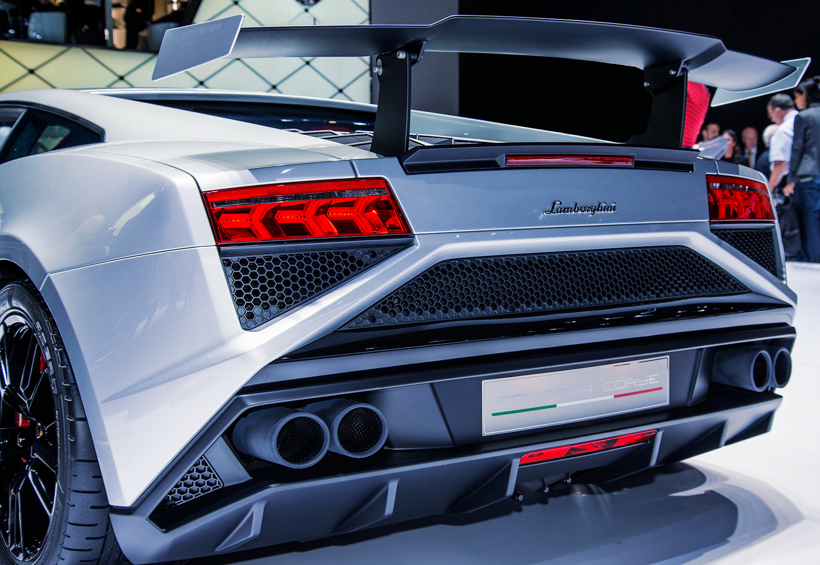 Heck eines Lamborghini auf der IAA in Frankfurt