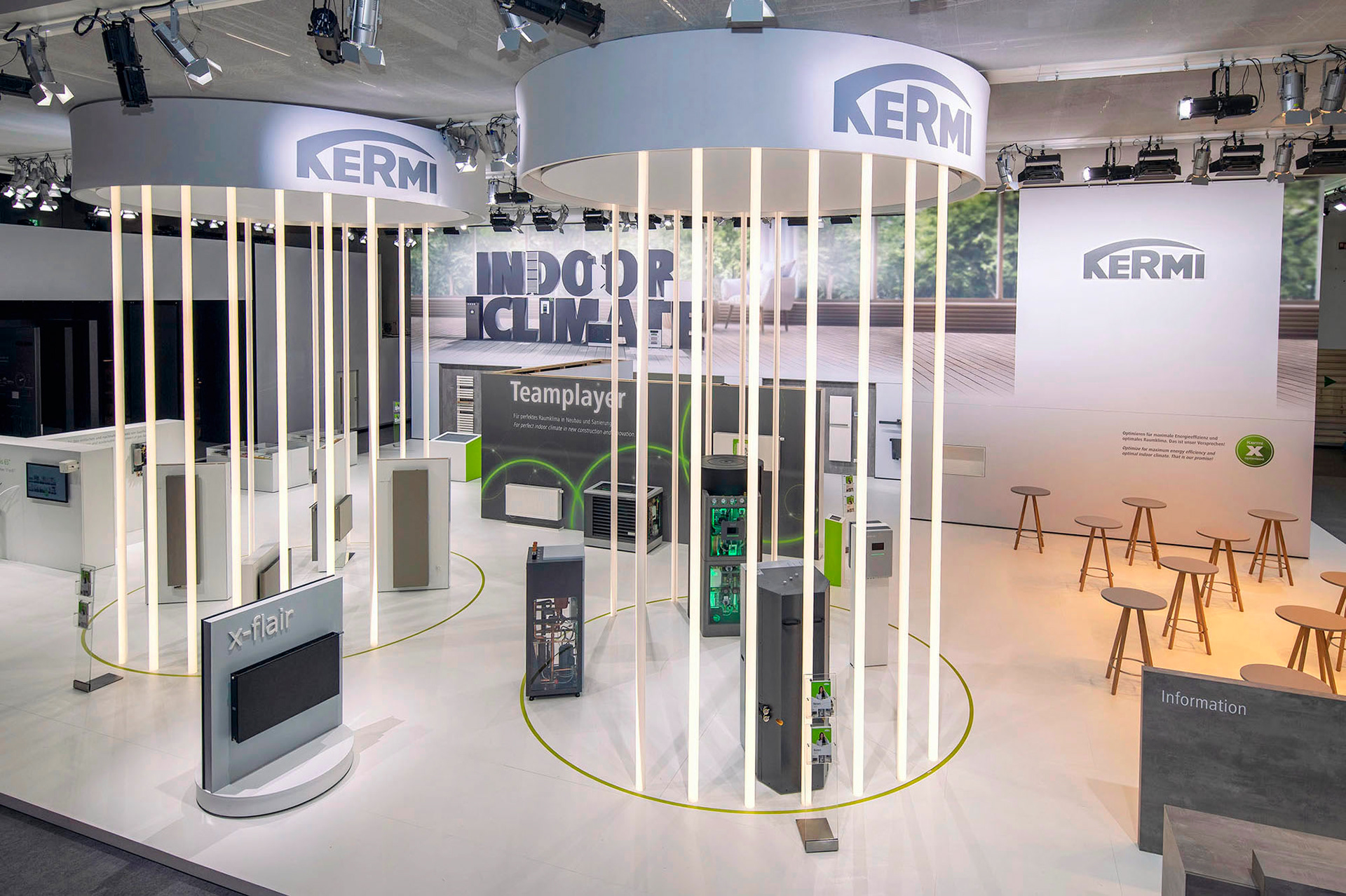 Stand der Kermi GmbH auf der ISH 2023, der Weltleitmesse für Wasser, Wärme, Luft in Frankfurt am Main. Messe Fotografie - Klaus Ohlenschläger Fotograf Frankfurt