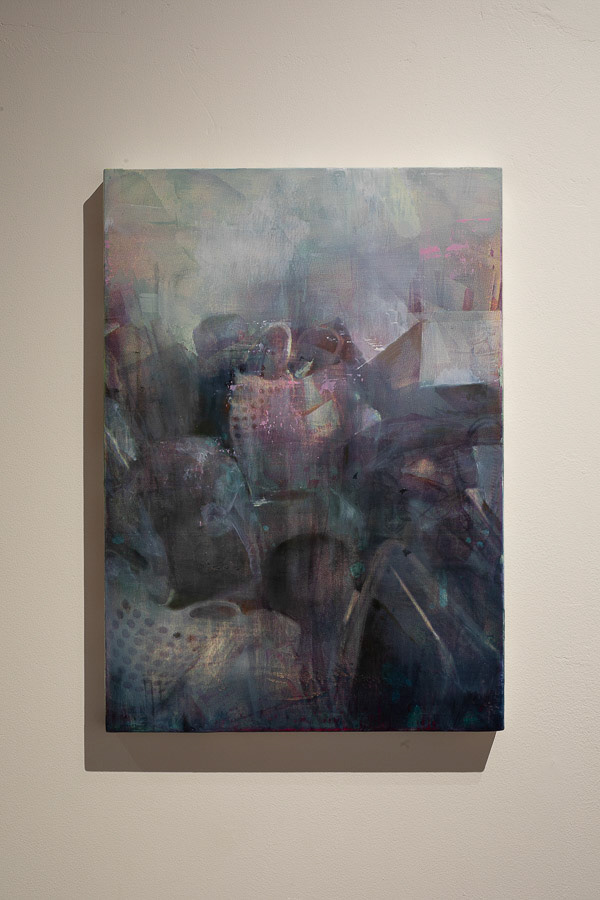 "Okay, the Konmari method doesn’t work every time..." 2019, acrylic and oil on panel, H42×W29,7cm ©︎Tomohiro Kubota