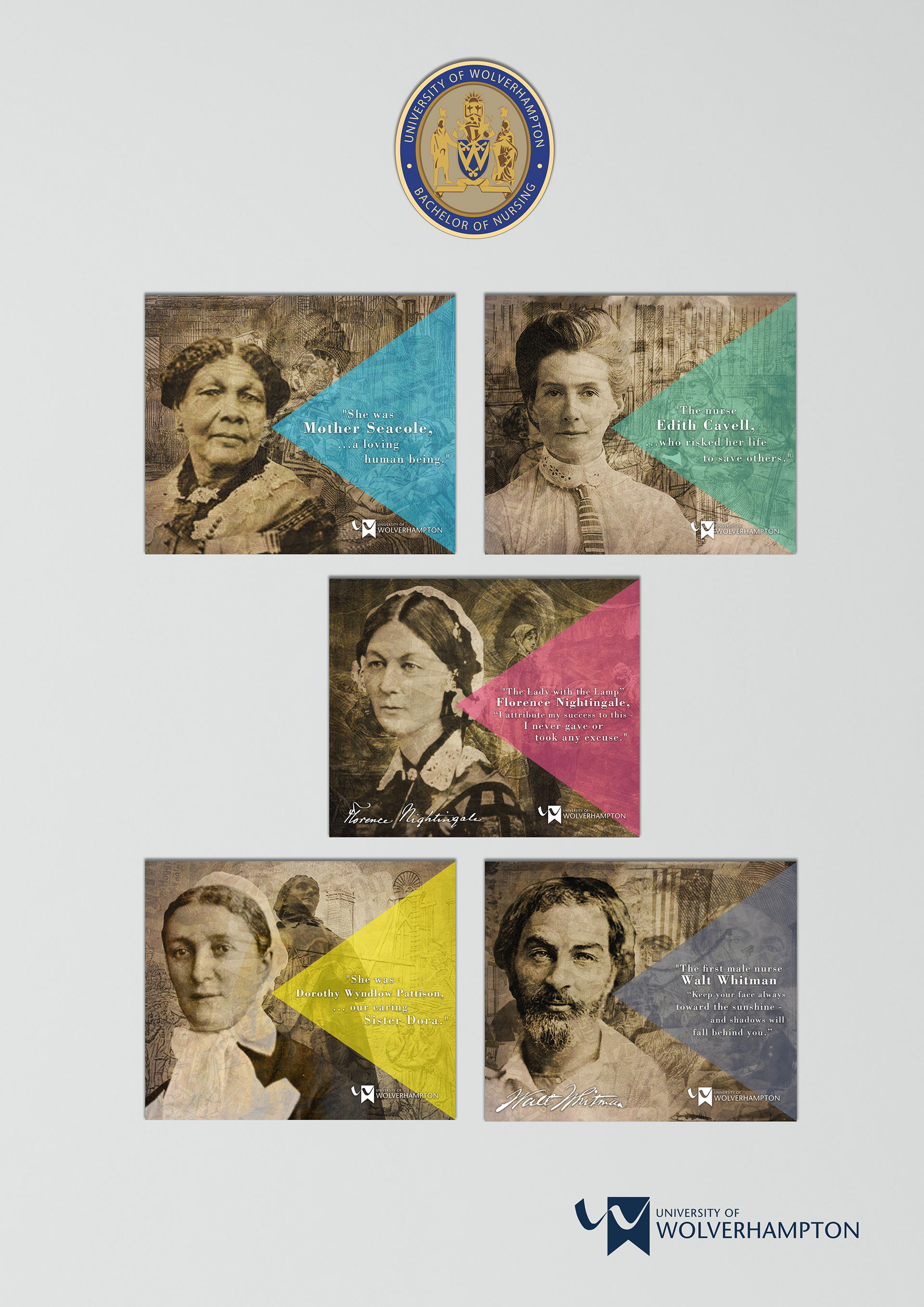 All Five Famous Nurses Artwork on Canvas
