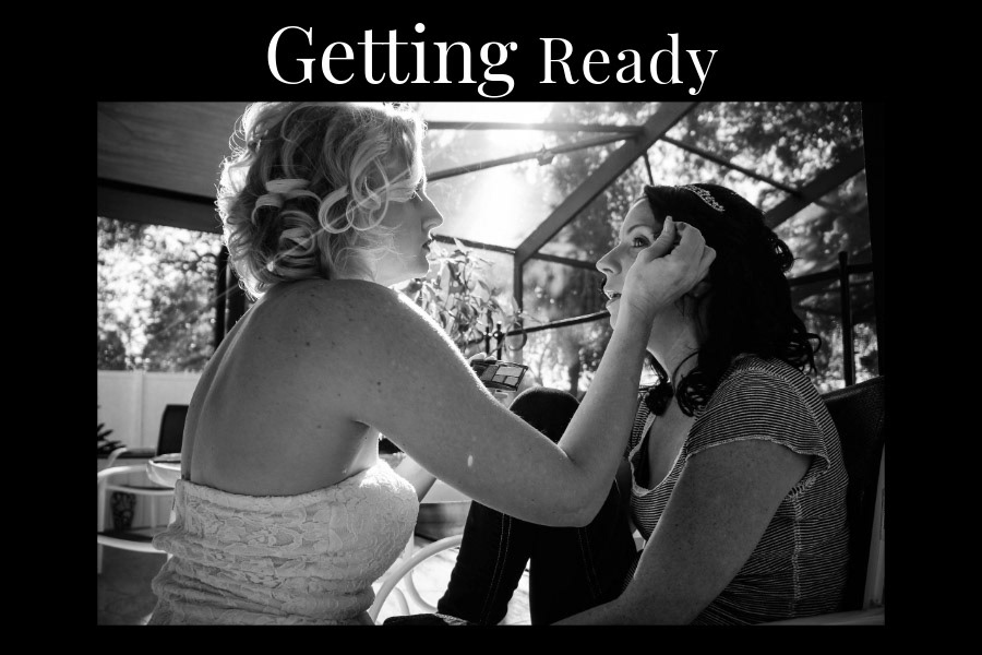 Candid moments before the wedding as you and your wedding party get dressed and ready.