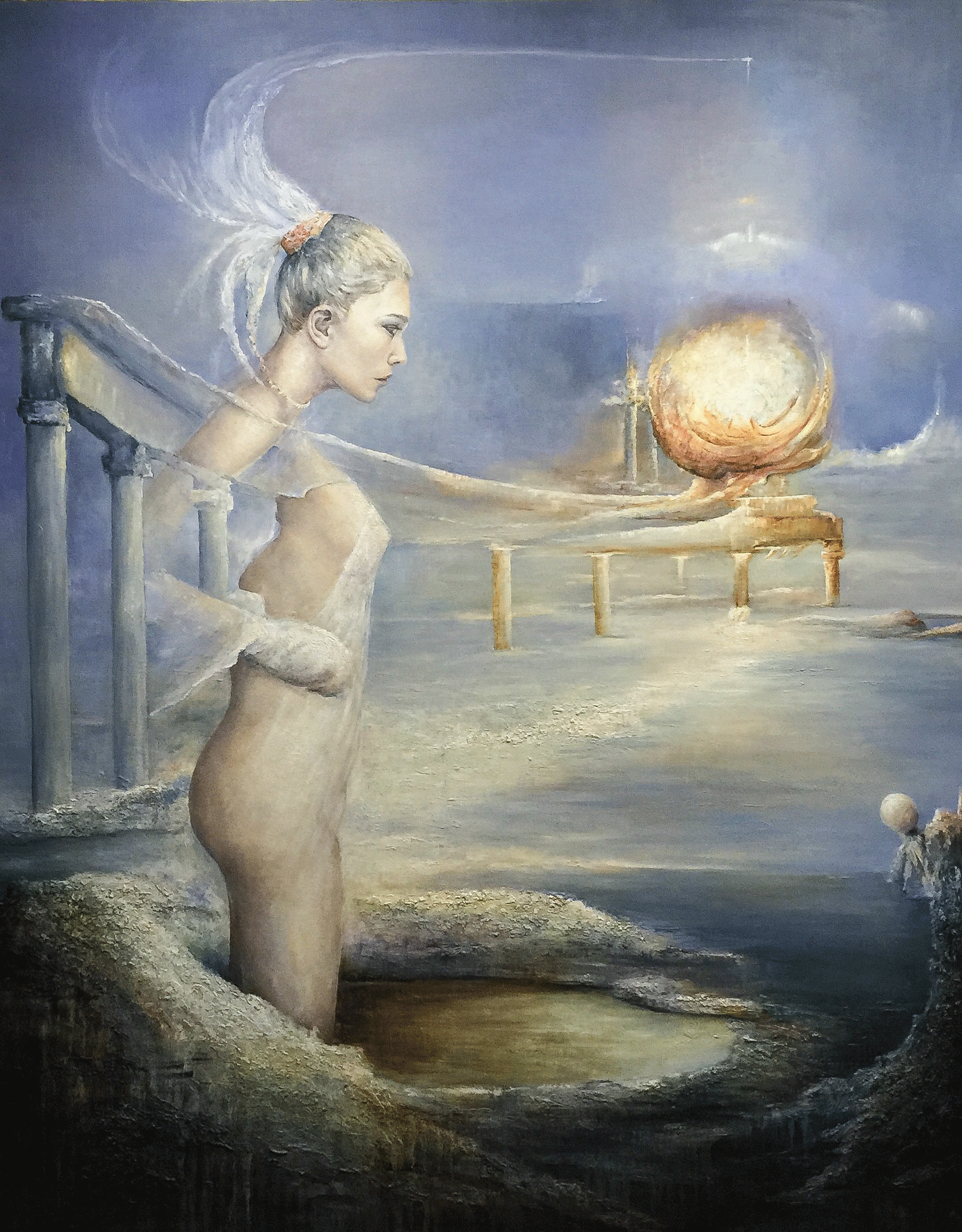 "New born" Oil painting on canvas 140x180cm.Master Algrim