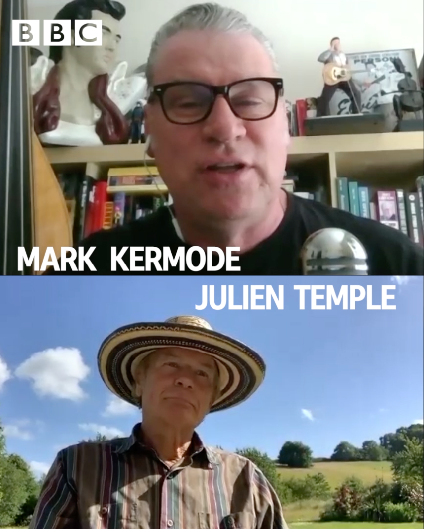 Mark Kermode and Julien Temple in conversation over Zoom.