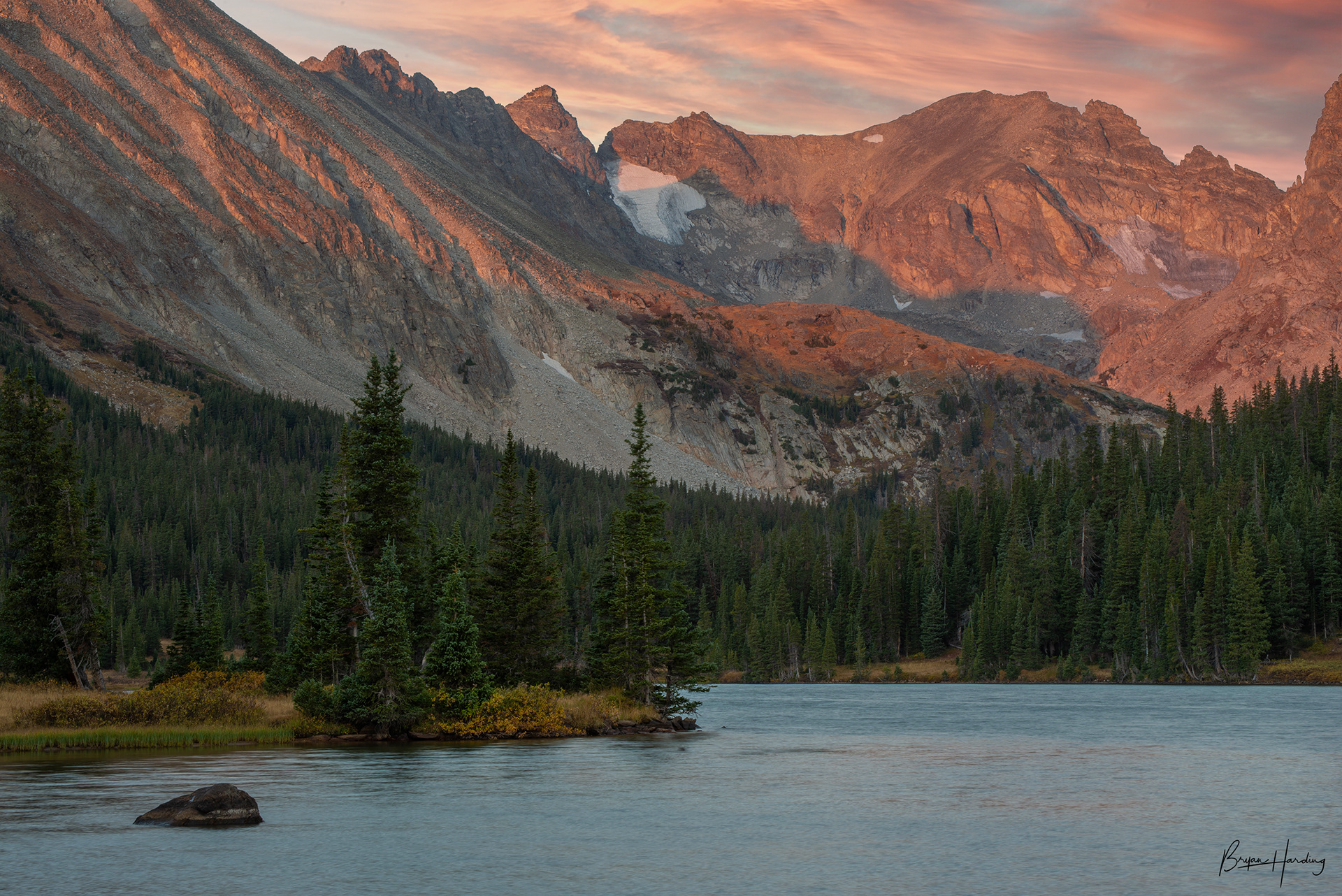 "First Light on the Indian Peaks" - Long Lake - Indian Peaks Wilderness, Colorado