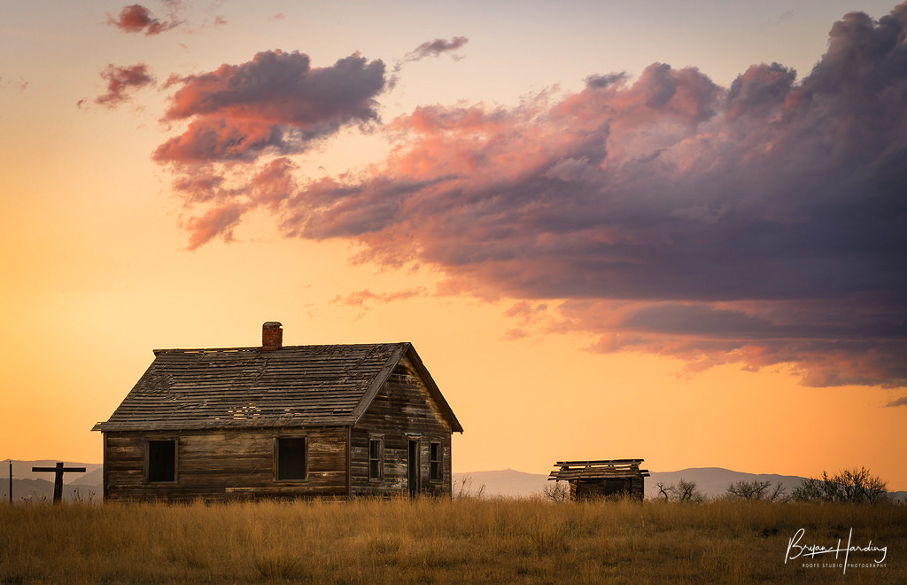 "Sunset Over a High Plains Homestead" - Boulder County, Colorado