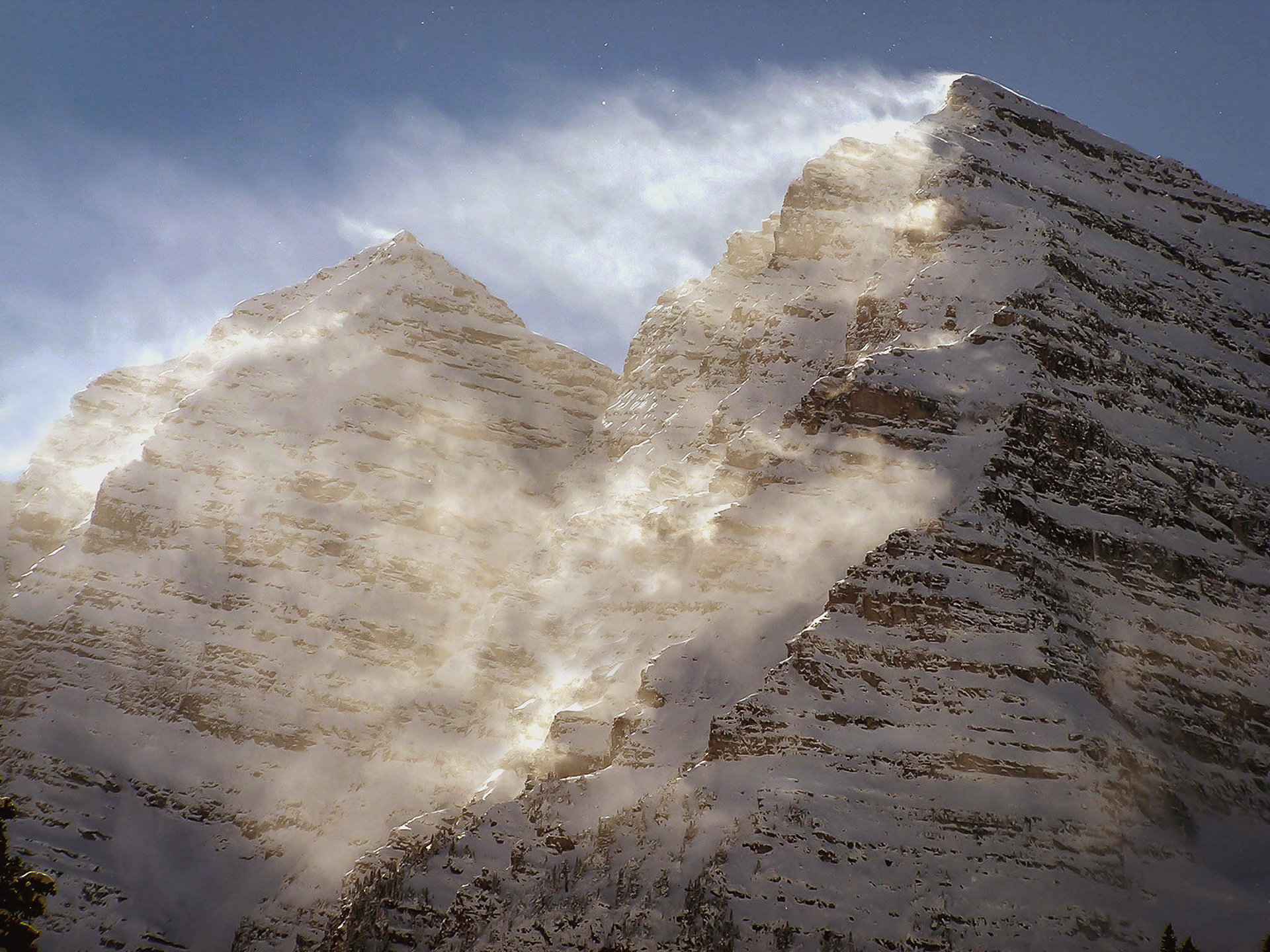 "Wind Ringing the Bells" - Maroon Bells - Maroon Bells/Snowmass Wilderness, Colorado