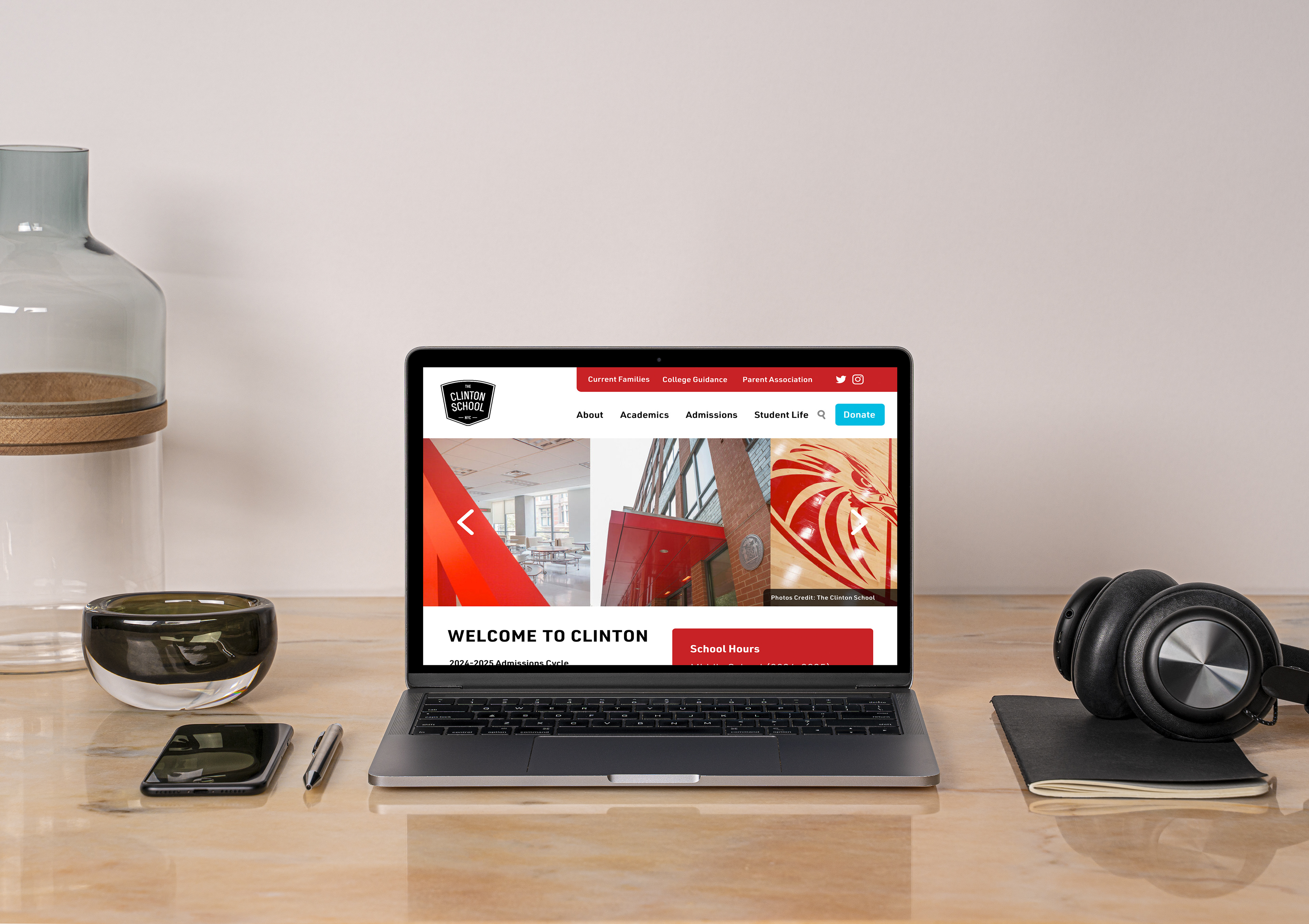 Redesigned School Website Mockup