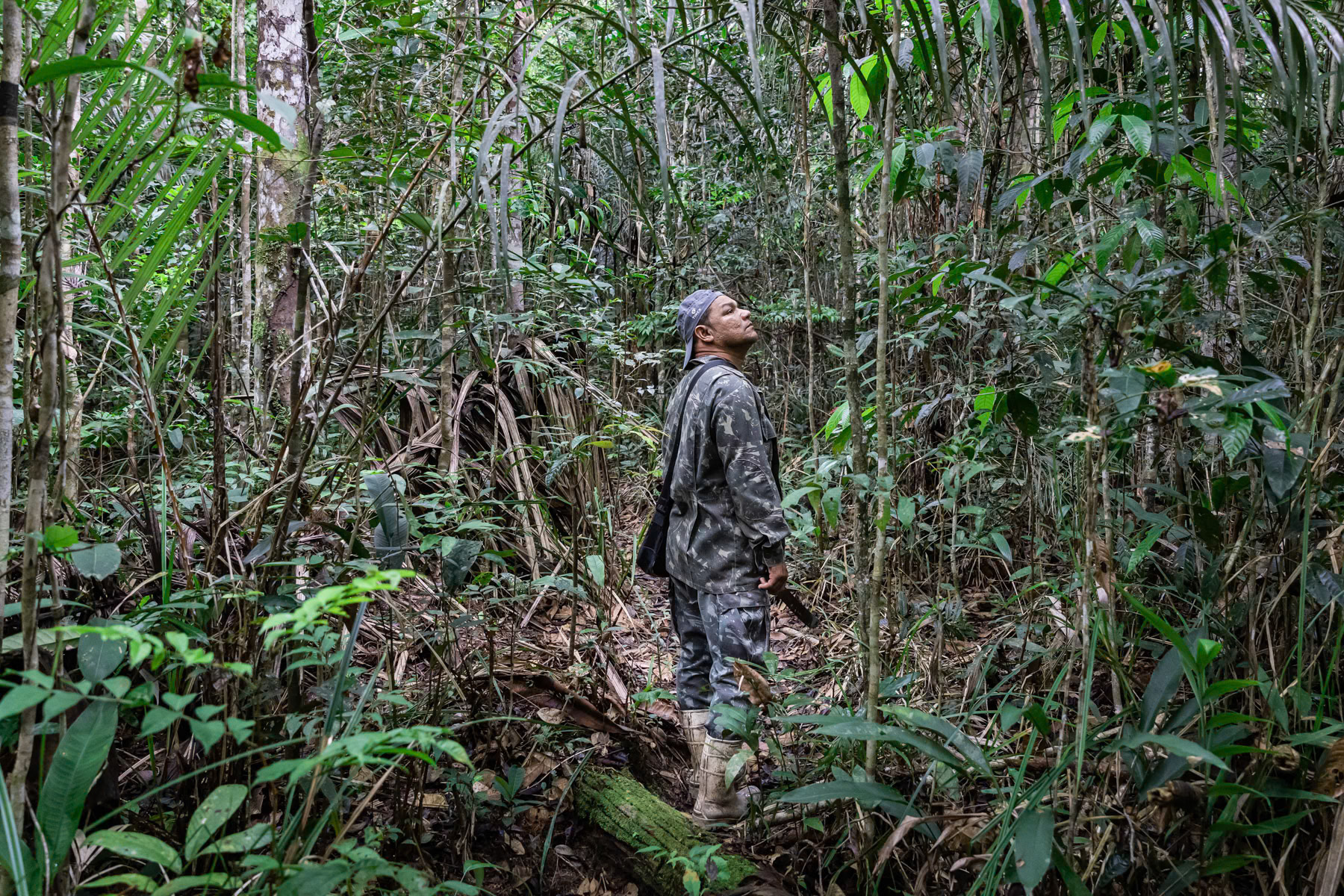 Leo was raised and lived his whole life in the rainforest. For the past decade he has been guiding people and raise awareness this unique valuable ecosystem. Due to the corona virus outbreak all activities have stopped as the communities of the Amazon have been dramatically affected by the virus. Amazonian rainforest, Brazil, November 2020