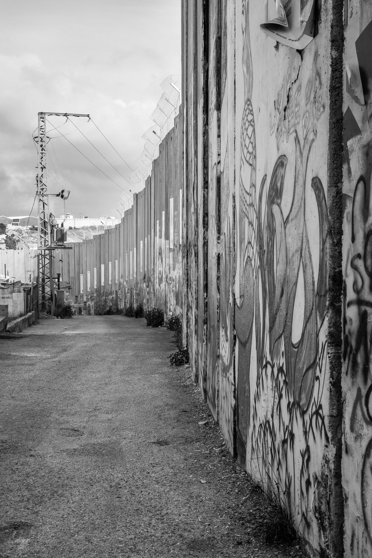Section of the separation wall in Bethlehem, segregating the entire Palestinian population in the West Bank and Gaza, Palestine, May 2014
