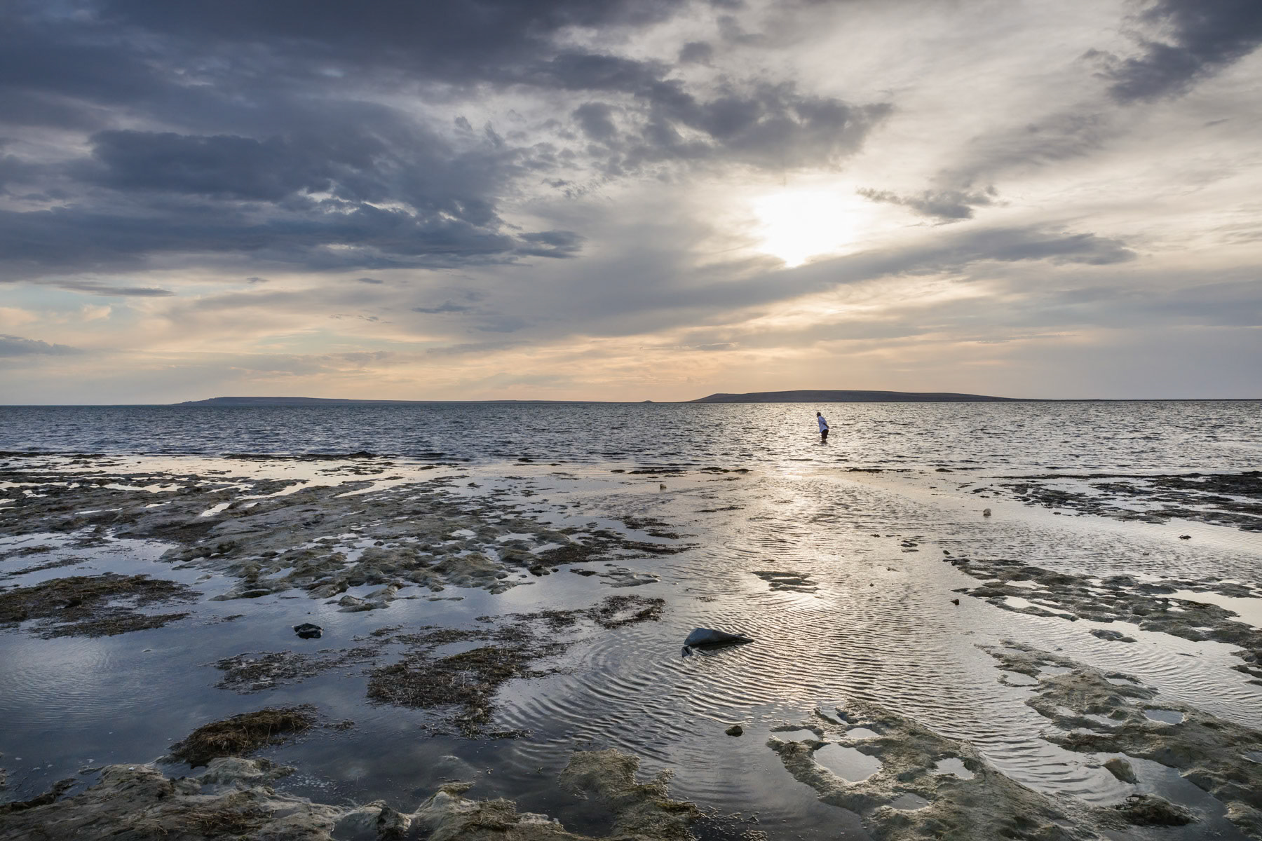 Fisherman in the Aral Sea, Tastubek, Kazakhstan, June 2019