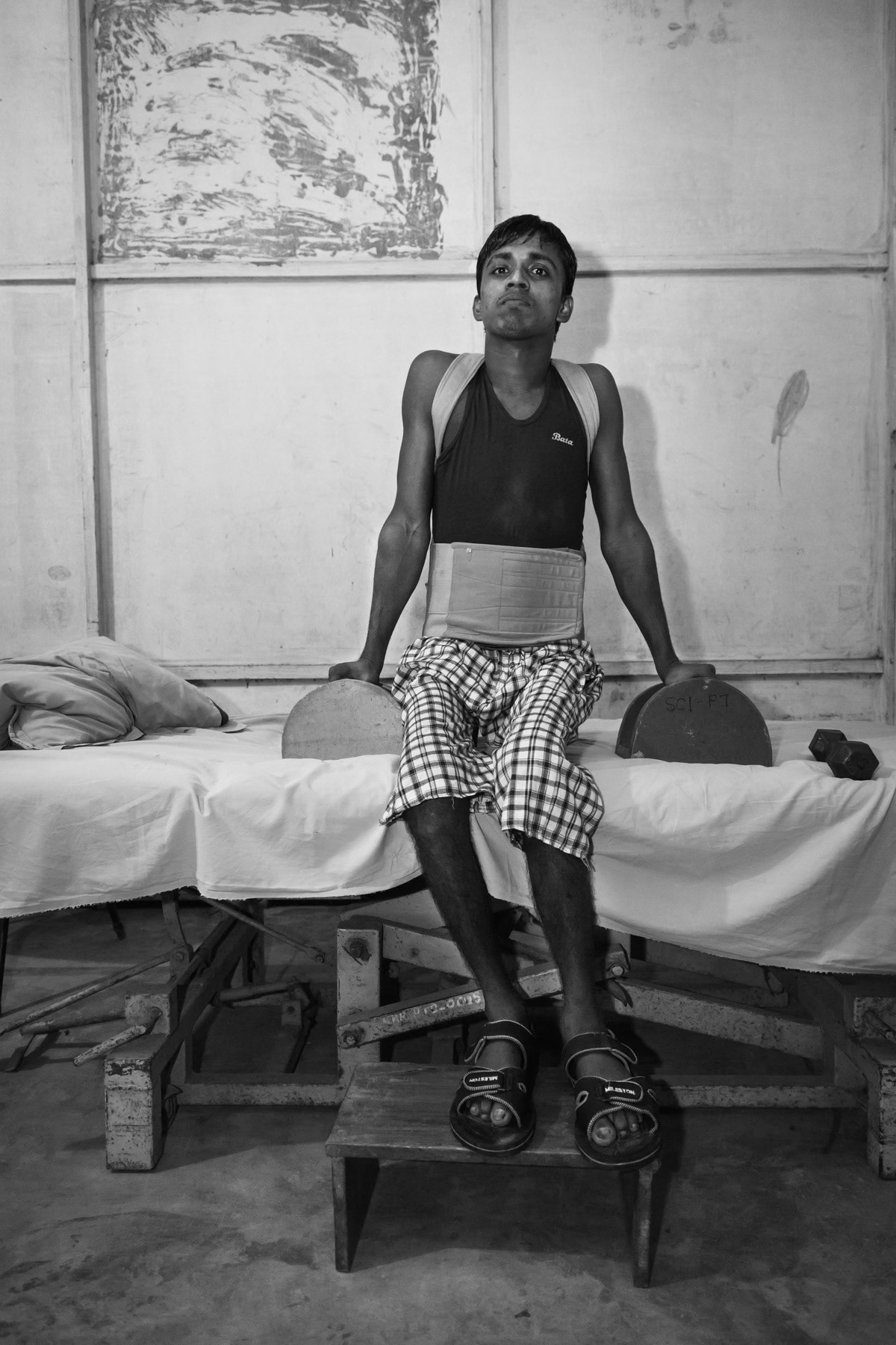 Daily physio therapy, Centre for rehabilitation of the paralysed, Savar, Bangladesh, October 2014