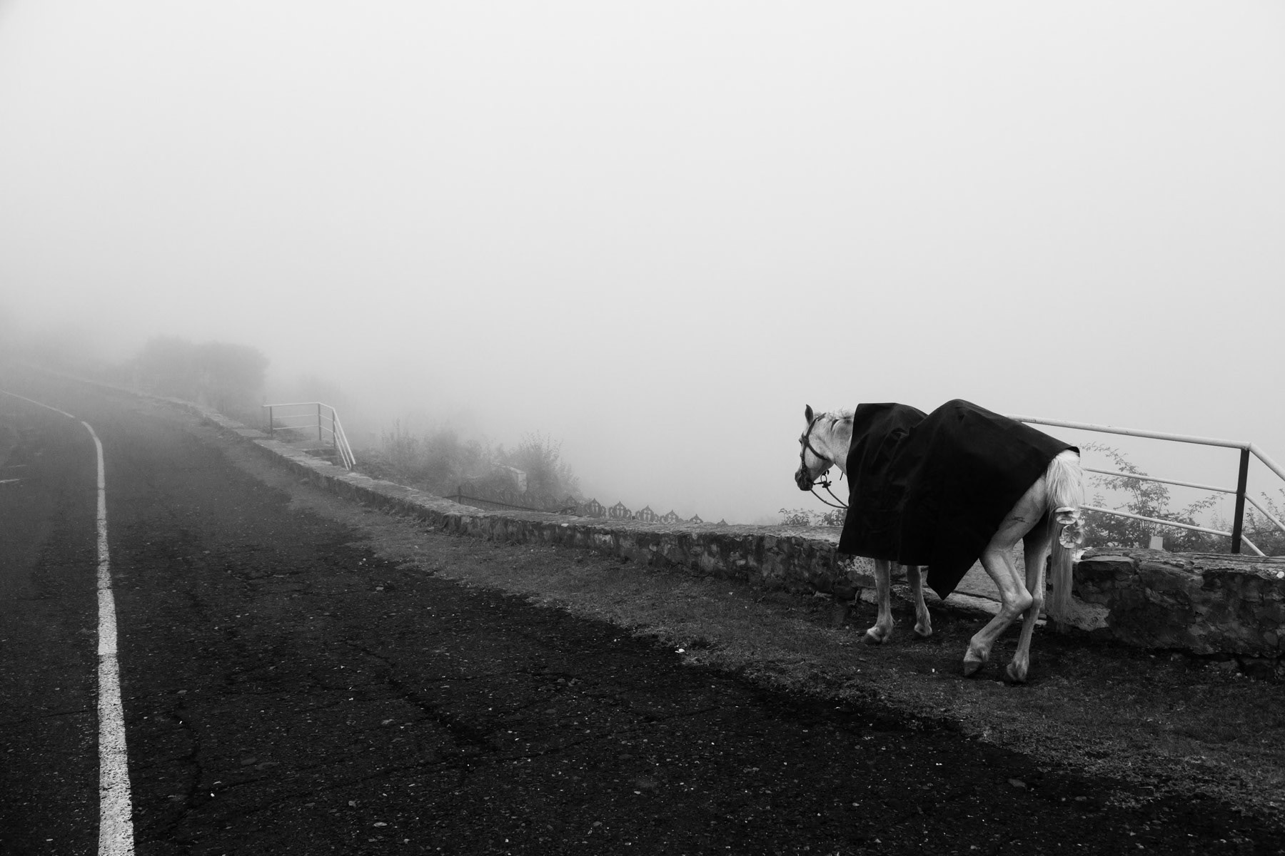 Road leading to Gandzasar monastery, Nagorno-Karabakh, October 2013
