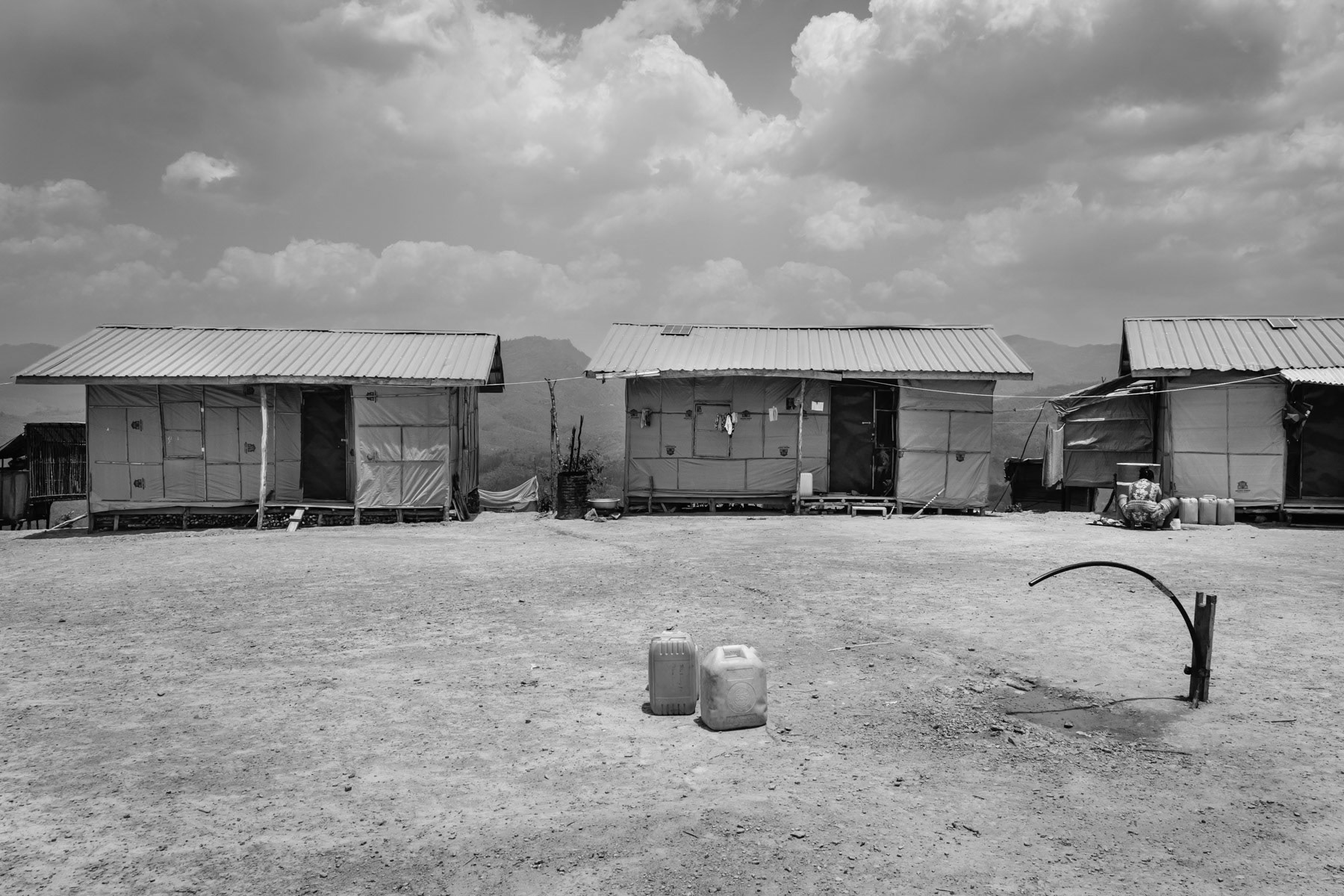 Hrankhan IDP camp for displaced people from Thantlang town. Hrankhan village in Thantlang township, Chin State, Myanmar, April 2024
