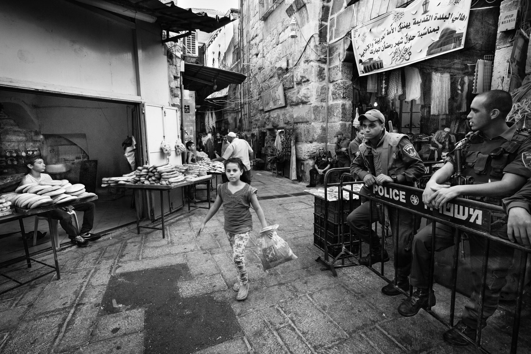 One of the entry alleys to the Dome of the Rock, Jerusalem, July 2013