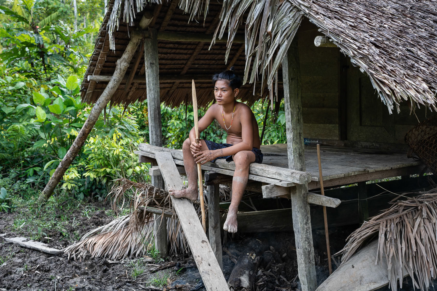 Natural habitat of the Mentawai indigenous community, Siberut island in West Sumatra, December 2024