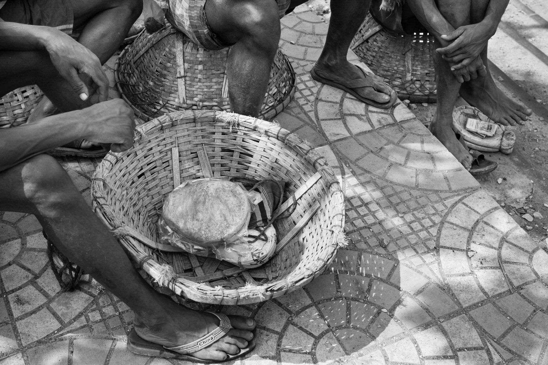 Porters having a break, Gabtoli docks in Dhaka, Bangladesh, May 2015