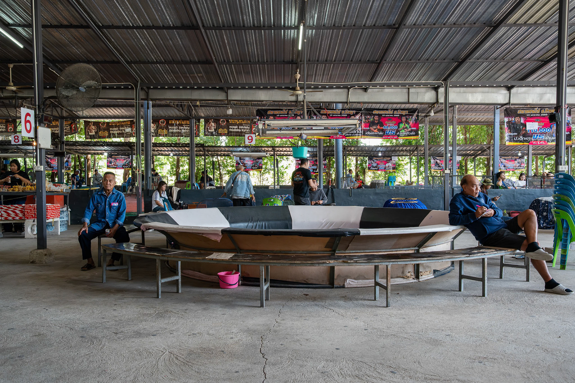 Rooster fighting arena in Chom Bueng village in Ratchaburi, Thailand, January 2026