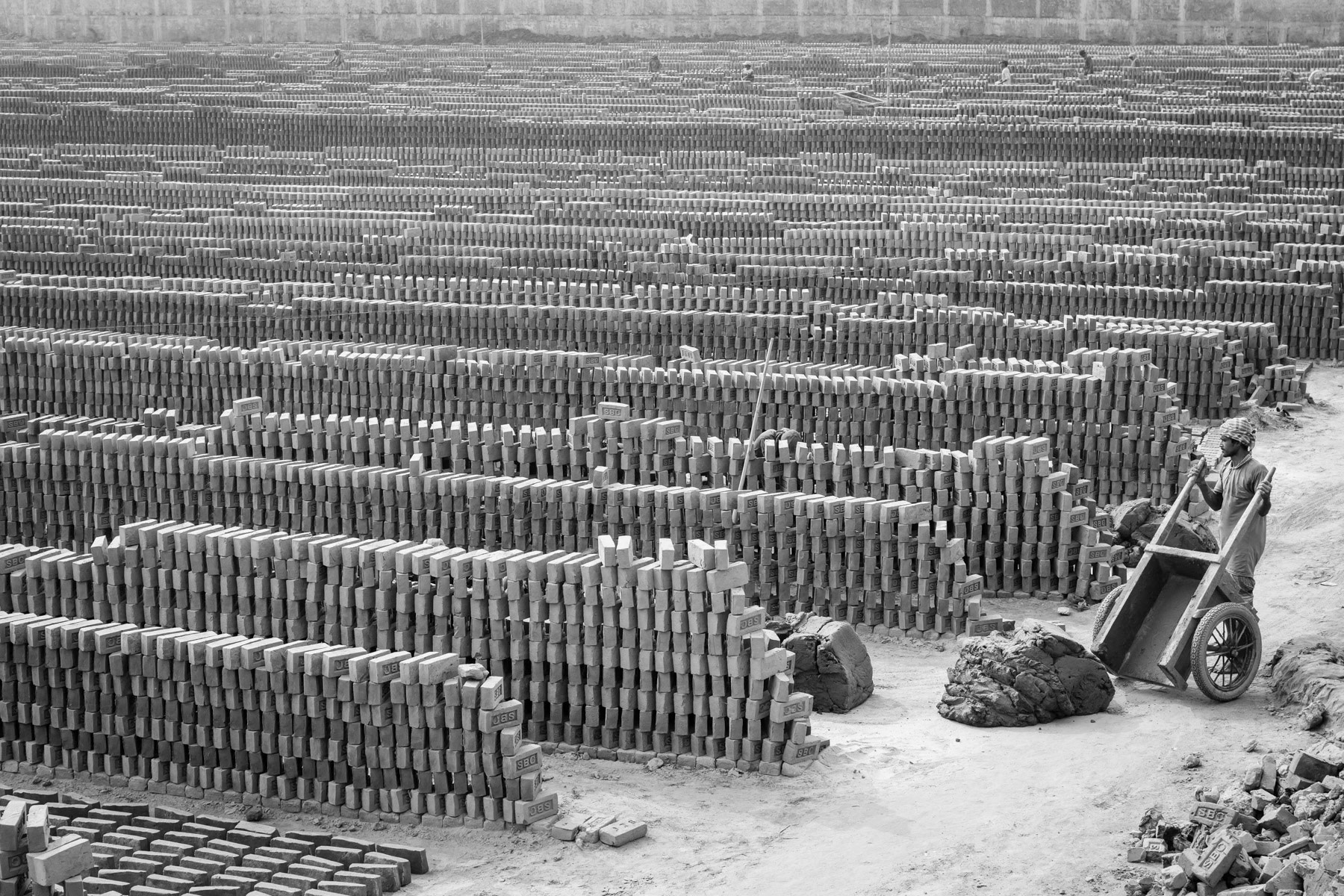 Amin Bazar brick kilns are the main supplier site for the booming contractuction sector in Dhaka, Bangladesh, December 2015