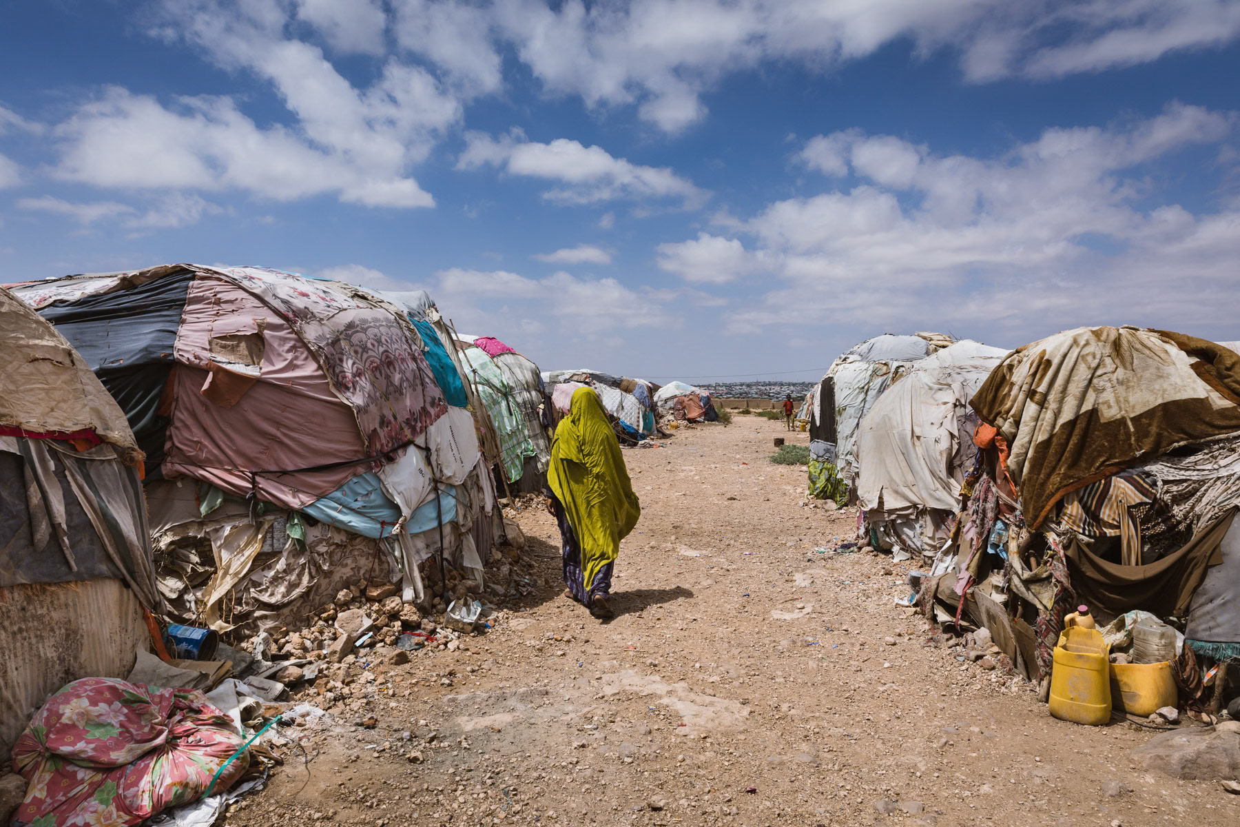 An IDP camp holding 4,500 climate refugees on the outskirts of Hargeisa, Somaliland, October 2017