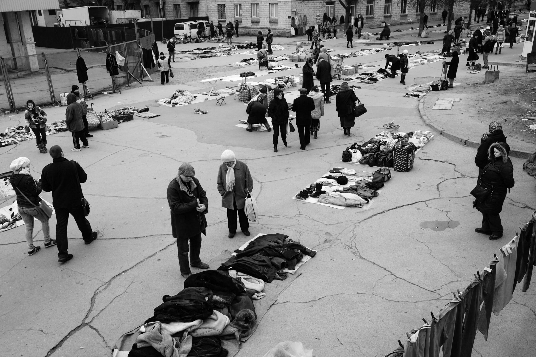 Second hand market in Chisinau, Moldavia, December 2013