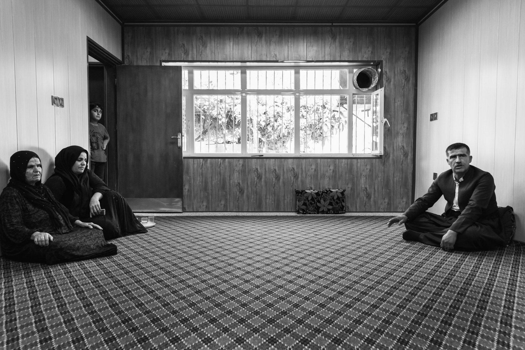 Atia, Mahabad and Mohamed, victims of the chemical attack in Sewsenan in 1988. The Sewsenan valley was a Peshmerga (Kurdish freedom fighters) hide out during the eighties and the Kurdish liberation struggle against Saddam Hussein. The village was attacked with chemical weapons on 22 March 1988, less than a week after the Halabja attack. Eighty persons died instantly during the attack, many more in the years that would follow. Contrary to Halabja, the victims could not be evacuated to Iran and were taken care off in surrounding villages and health centres that were not equiped to handle chemical exposure. The number of fatal victims was relatively low due strong winds that blew away the musterd gas. Survivors in today's Sewsenan feel isolated and forgotten and do not have the facilities that are available in Halabja and Iran. Sewsenan village, Suleymaniya directorate, Iraq, September 2018