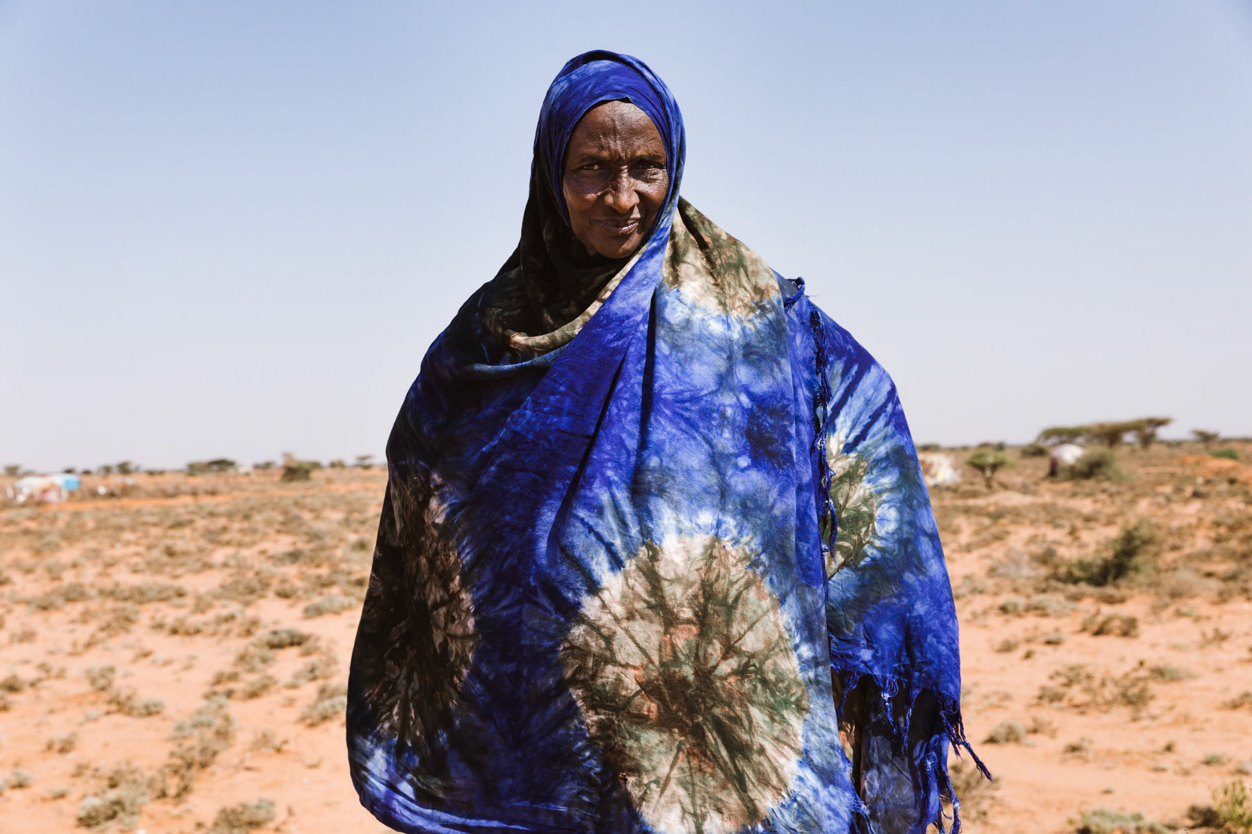 A Somali climate refugee stranded in a makeshift camp after having lost their livelihood because of the drought. Burao Region in Somaliland, October 2017