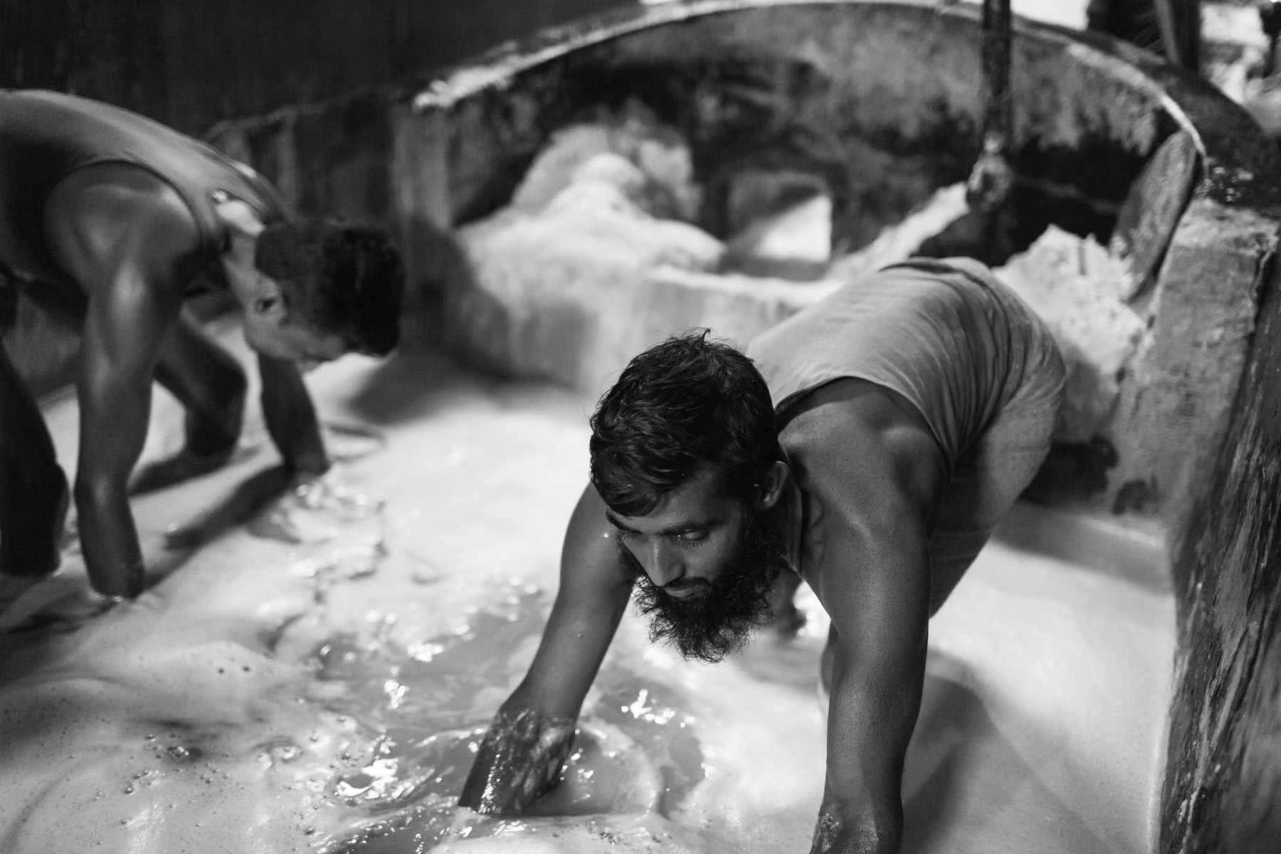 Workers at a salt processing plant, Chittagong, Bangladesh, June 2015