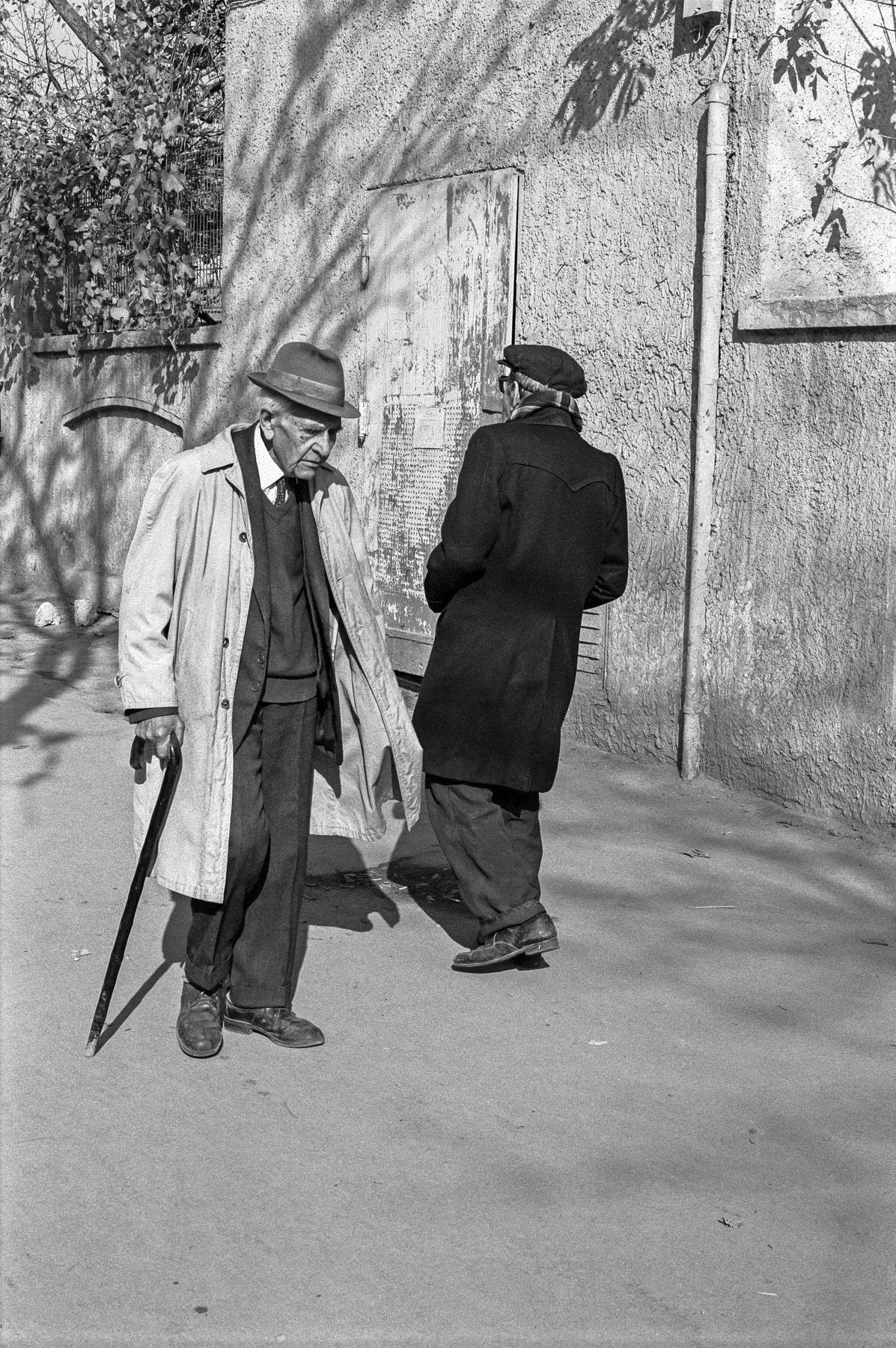 Free walking in the street, Bucharest, November 1990