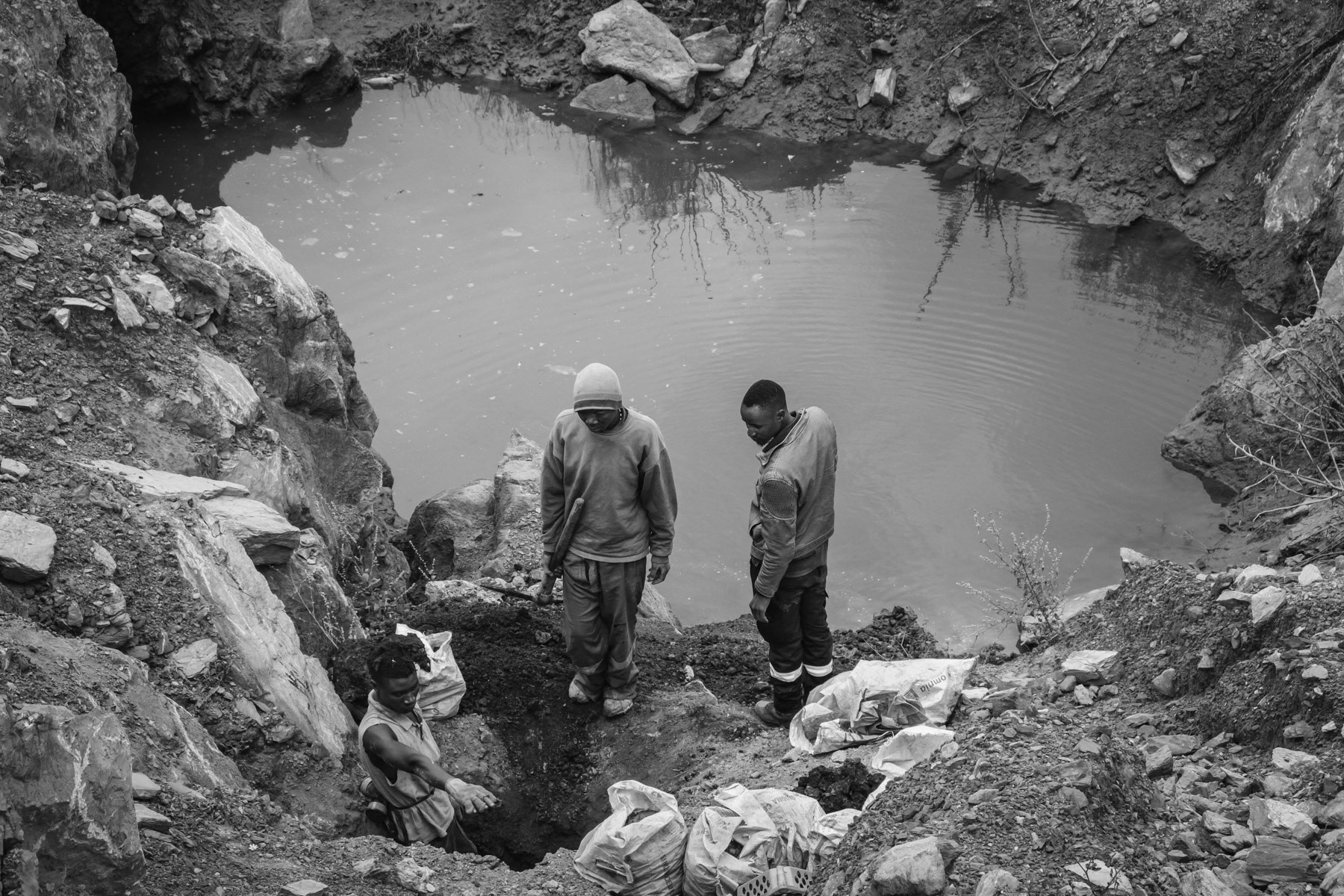 Artisanal/small scale mining for zinc and lead. 'Broken Hill Mine', Kabwe, Zambia, May 2021