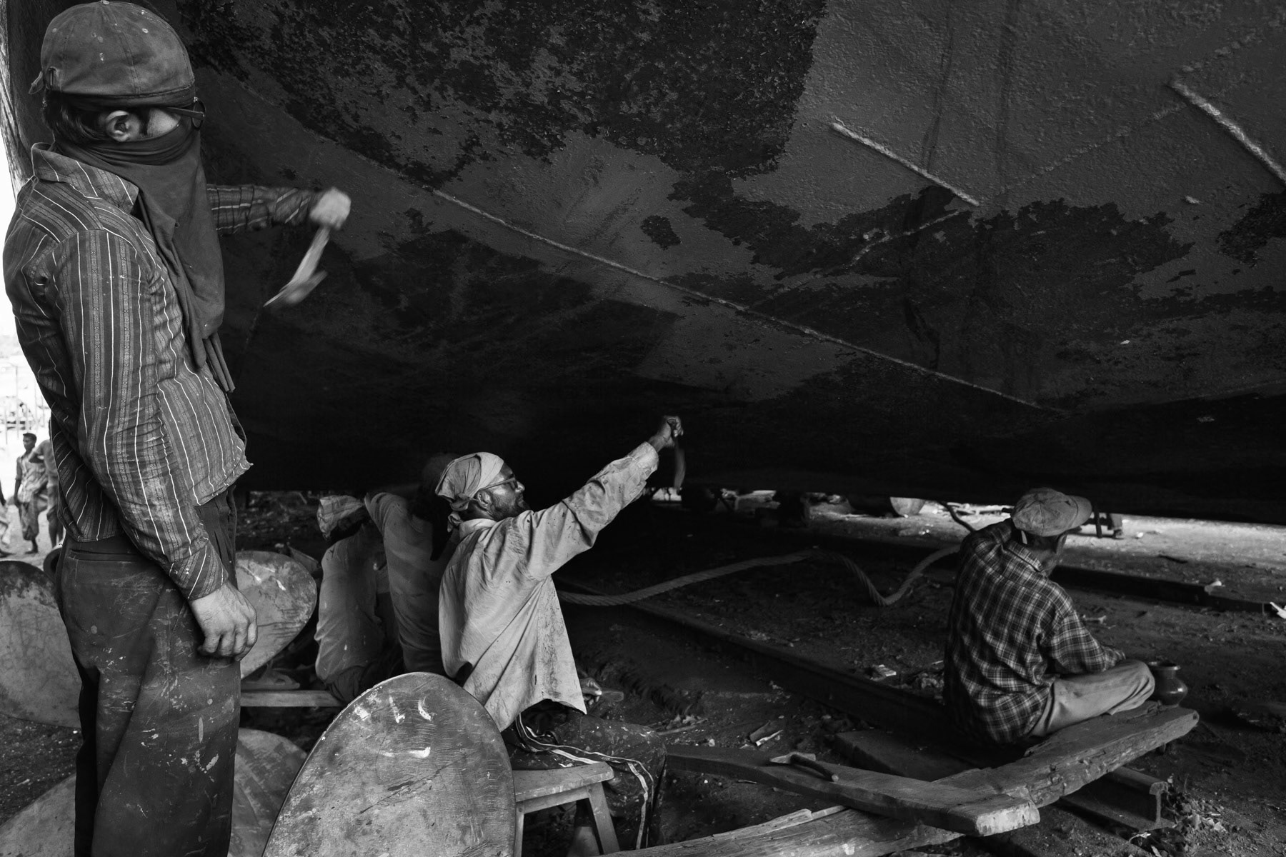 Ship repair yards along the Buriganga river, Dhaka, Bangladesh, October 2014