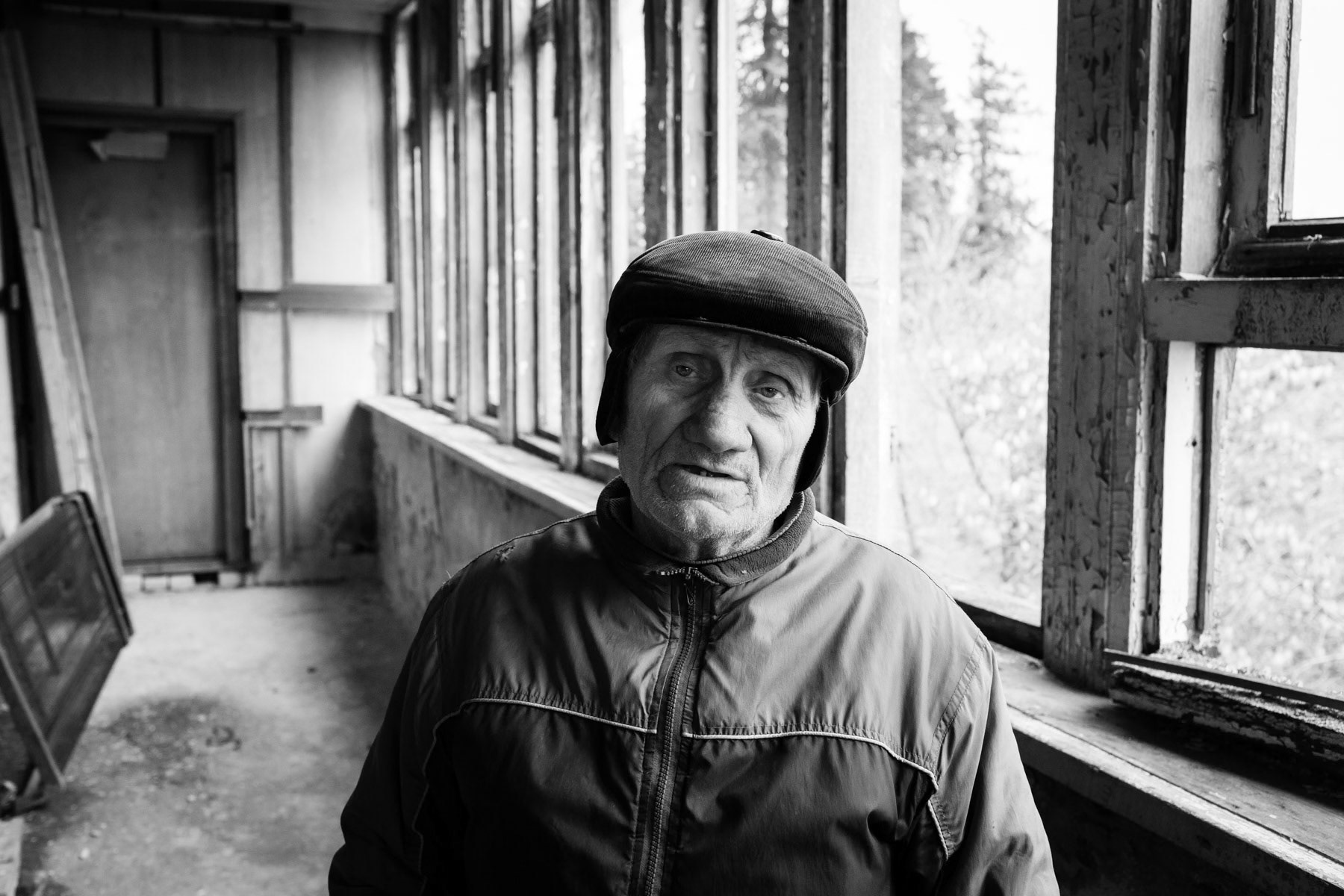 IDP from Abkhazia living in a collective centre established in the office buildings of a Soviet collective farm. Ingiri village in the Samegrelo region, Georgia, March 2014