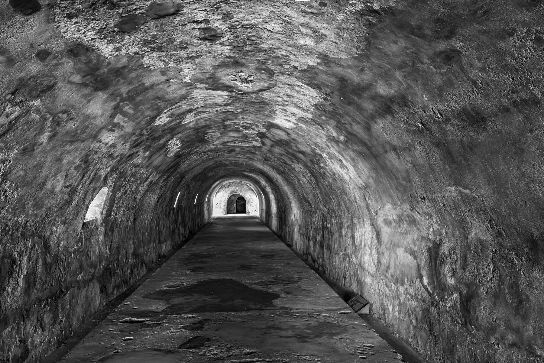 Abandoned military underground bunkers at Siyu Western Fort, Penghu Island, October 2025
