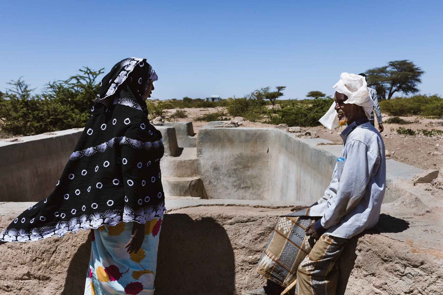 Empty water reserves. Over 80% of livestock has died in eastern Somaliland due to the lack of rain and a fourth consecutive year of drought. Ten thousands of Somalilanders have been displaced and settled in camps ever since. Abaarso village, Somaliand, October 2017