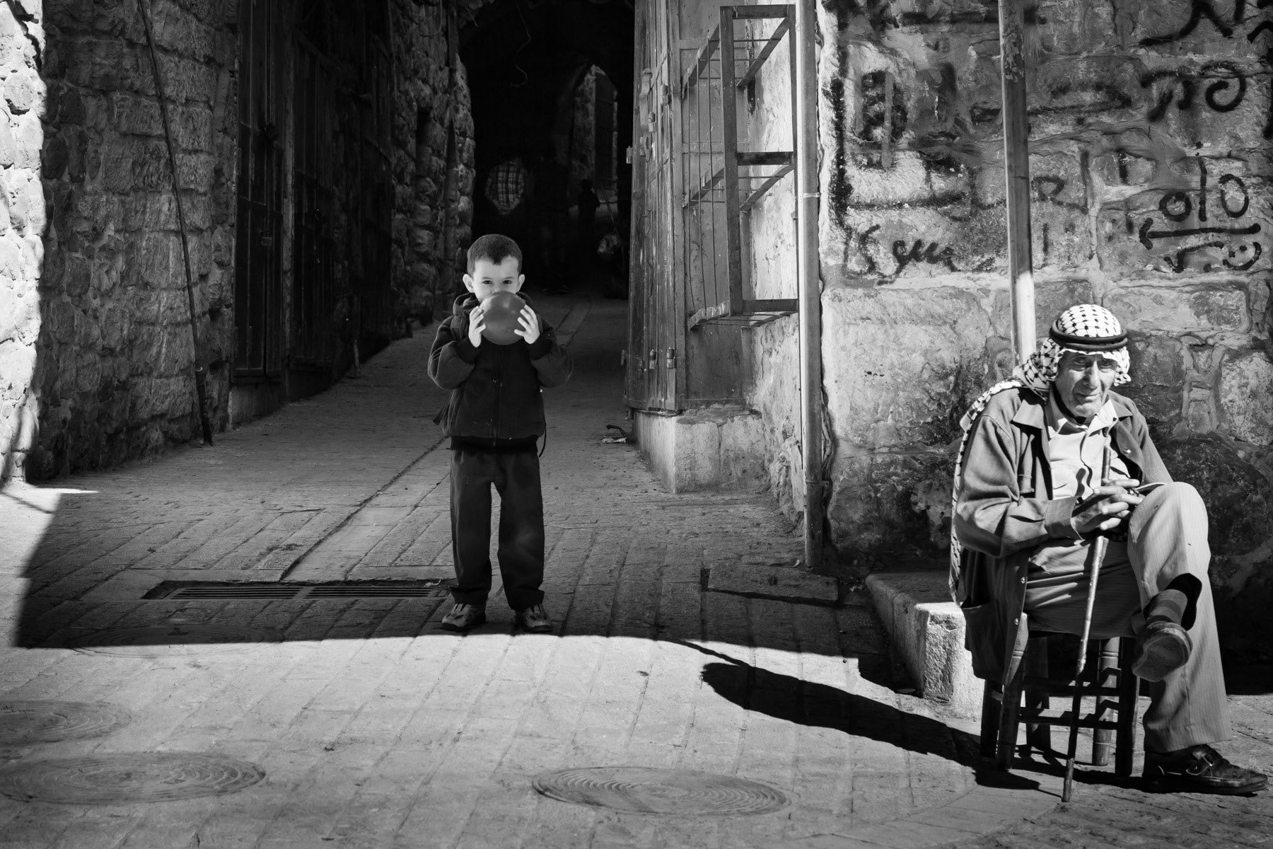 Palestinian residents of Hebron in the southern West Bank, Palestine, November 2013