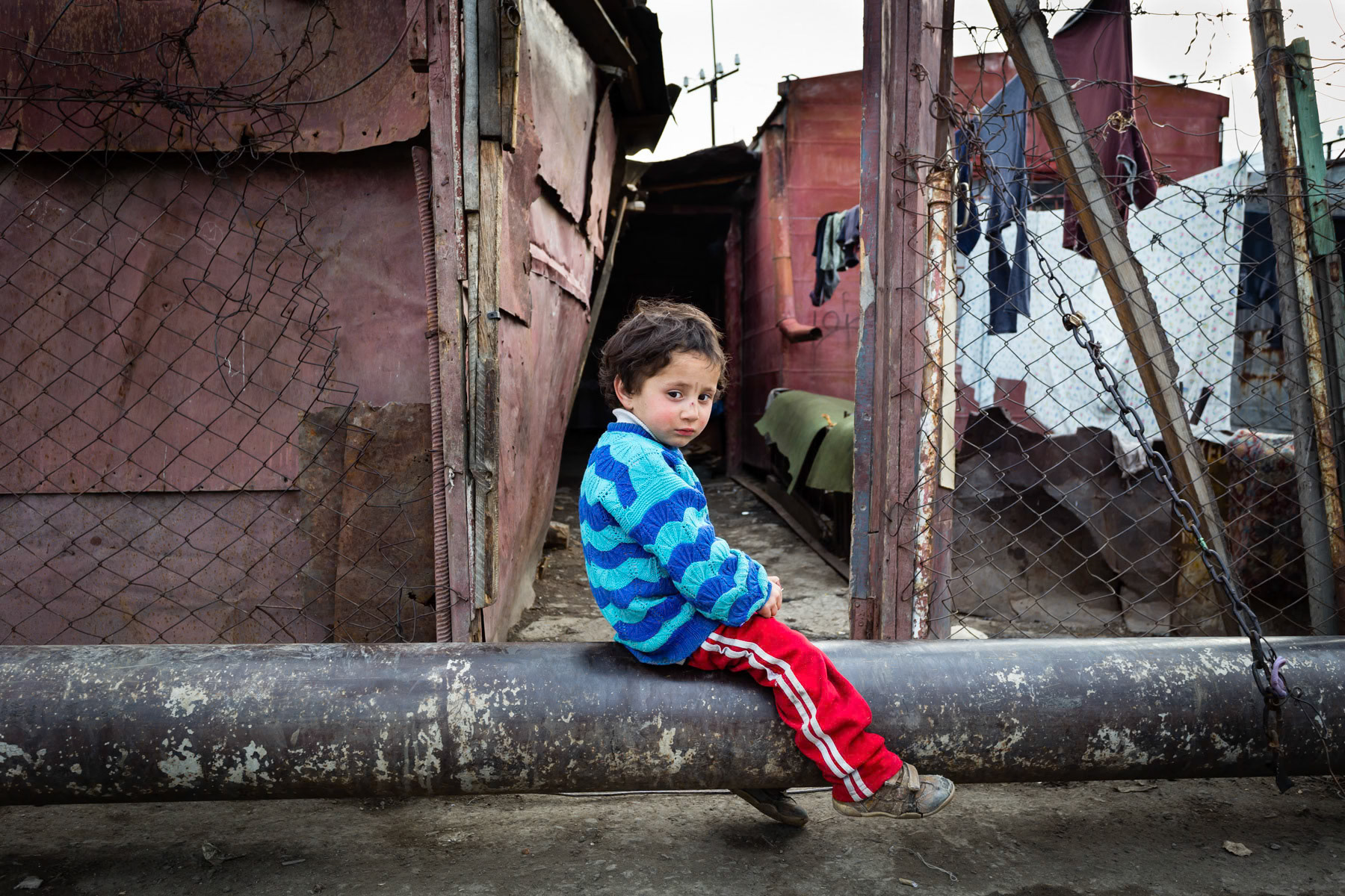 Domik settlement on the outskirts of Vanadzor, Armenia, March 2014