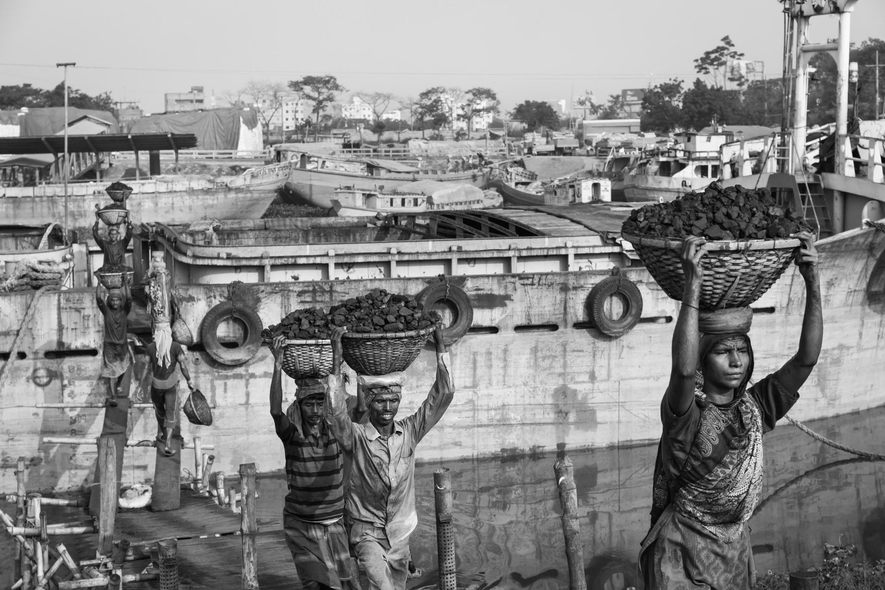 Coal for fueling the brick kilns, Dhaka, Bangladesh, May 2015