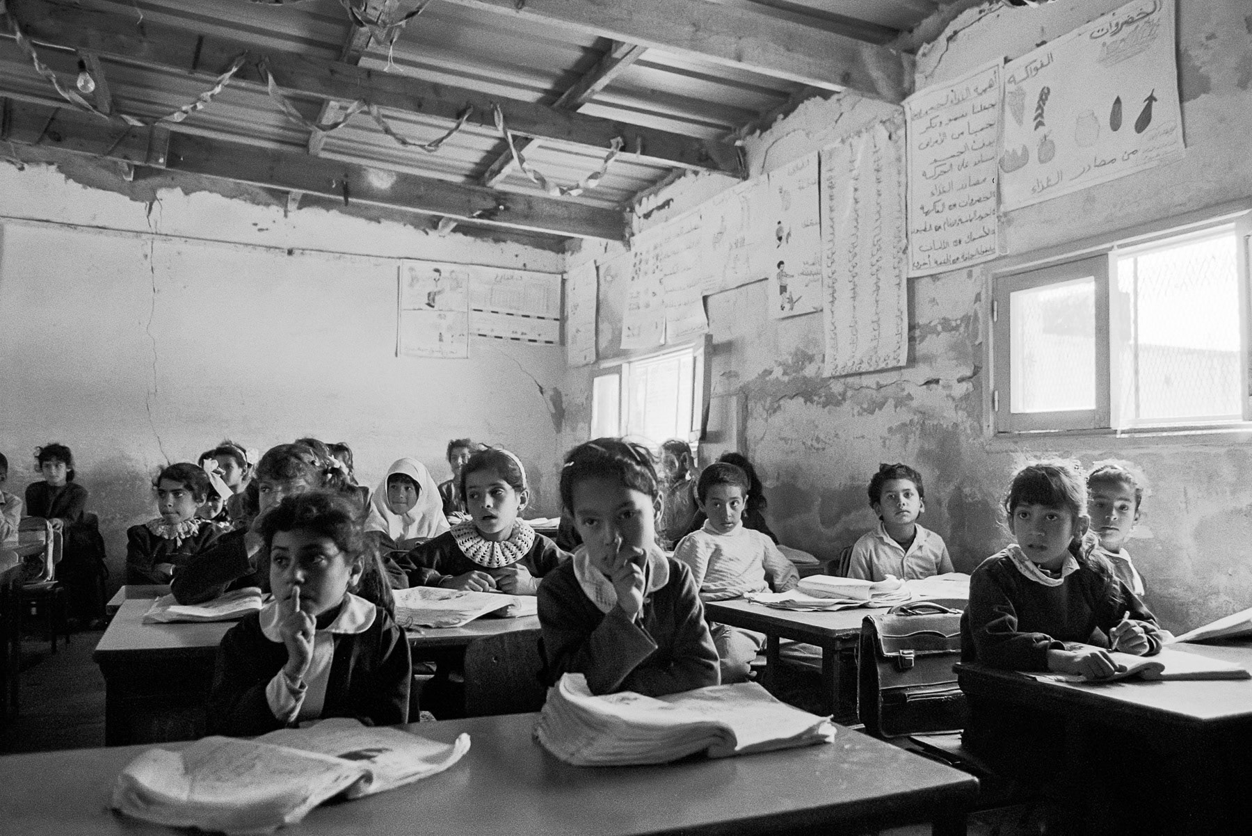 UNWRA school in Khan Younis refugee camp, Gaza Strip, occupied Palestinian Territories, 1993