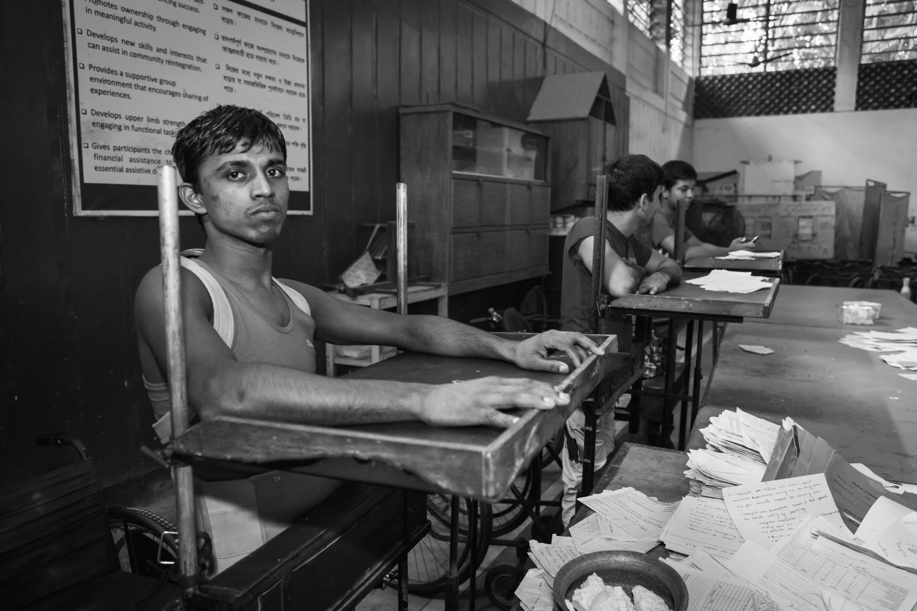Occupational therapy, Centre for rehabilitation of the paralysed, Savar, Bangladesh, October 2014