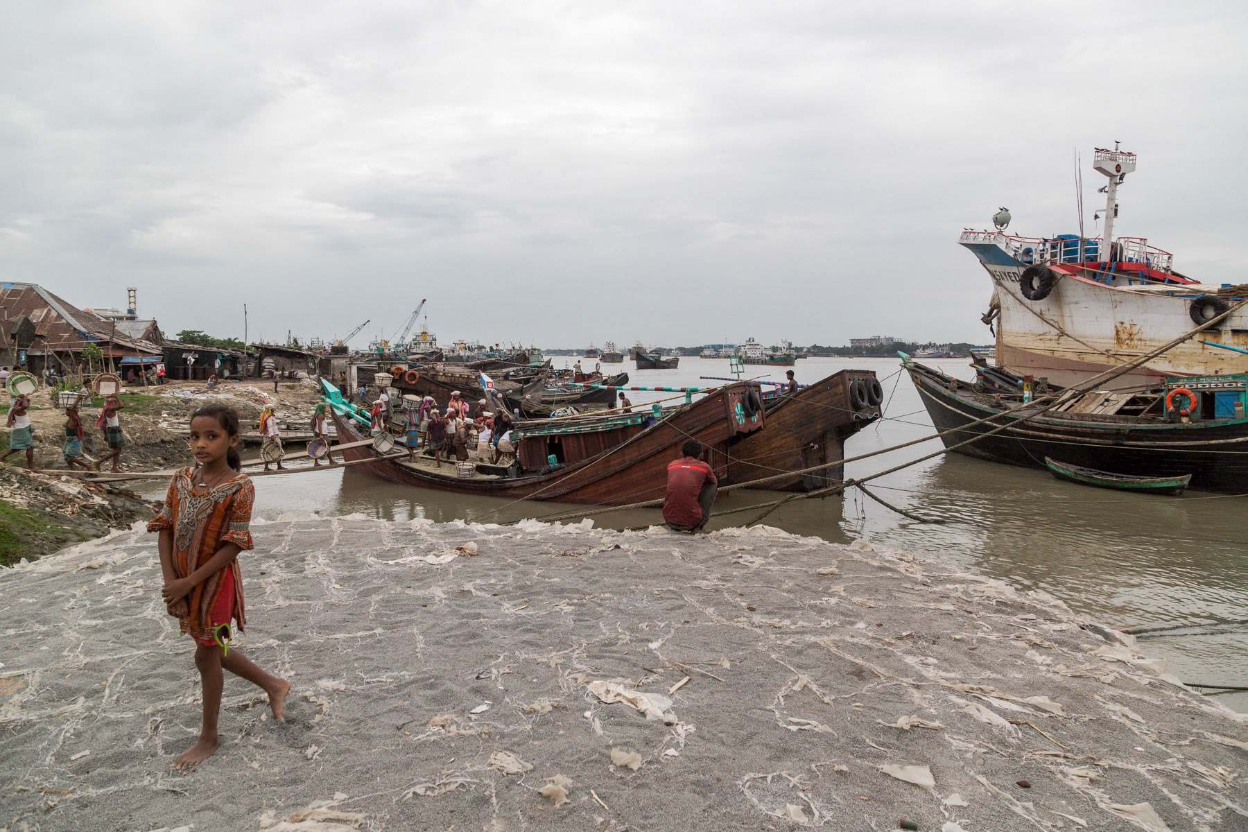 River community along the Karnaphuli river in Chittagong, Bangladesh, October 2014