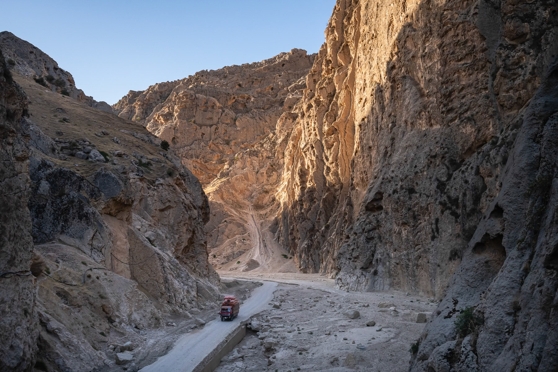 Tangi Shadian Valley in northern Afghanistan near Mazar-i-Sharif, September 2024