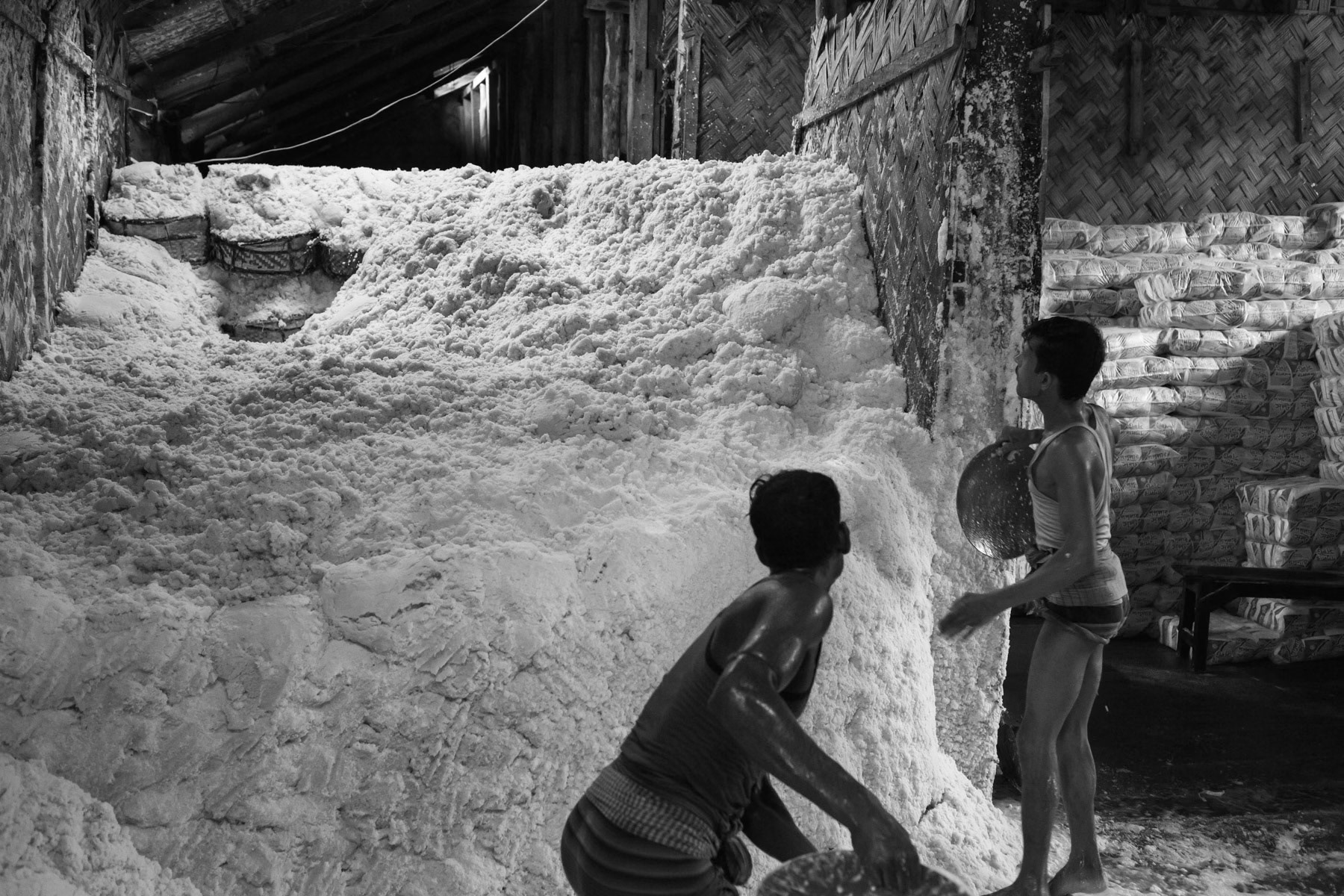 Workers at a salt processing plant, Chittagong, Bangladesh, June 2015