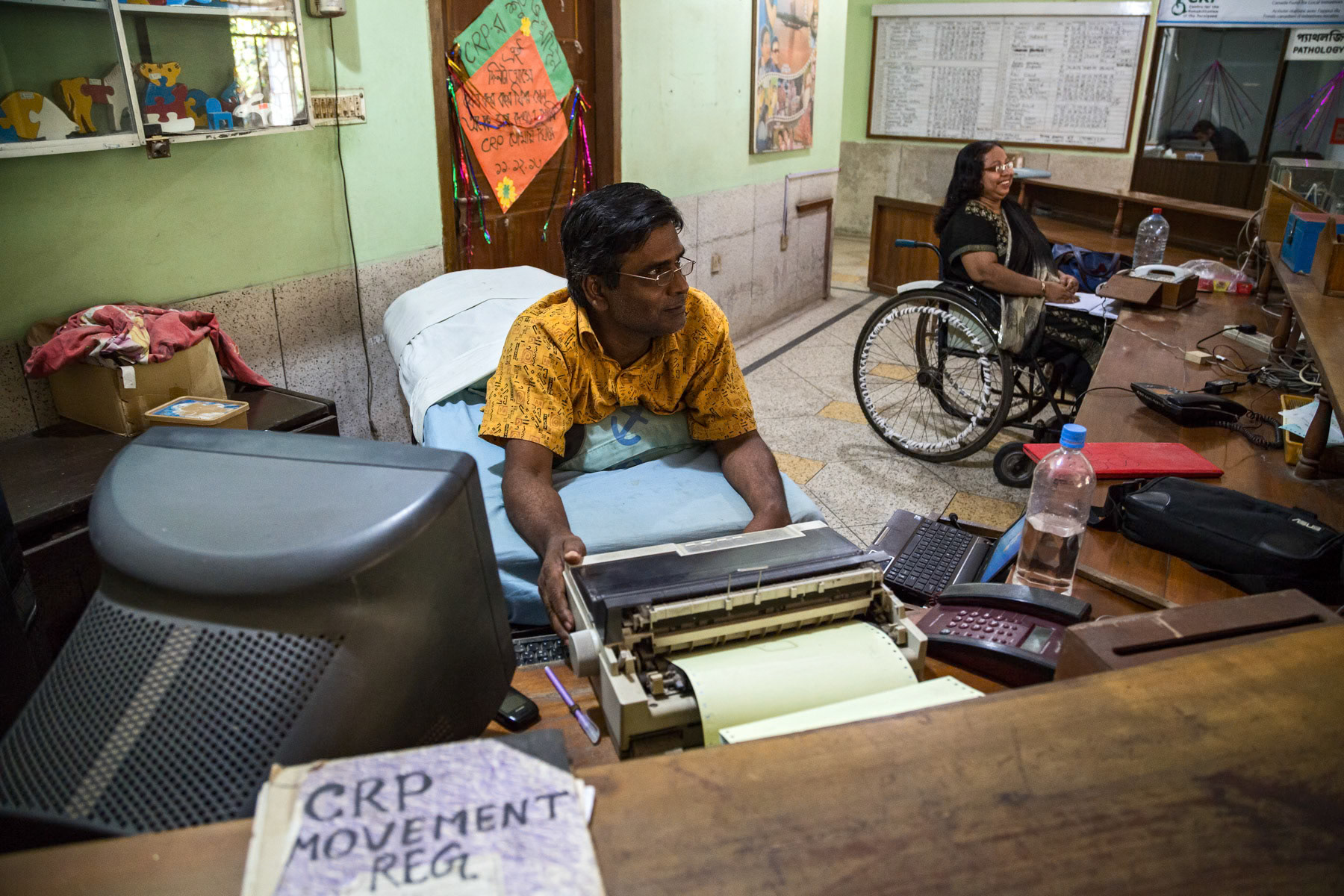 Reception area, CRP Savar, Bangladesh, April 2014