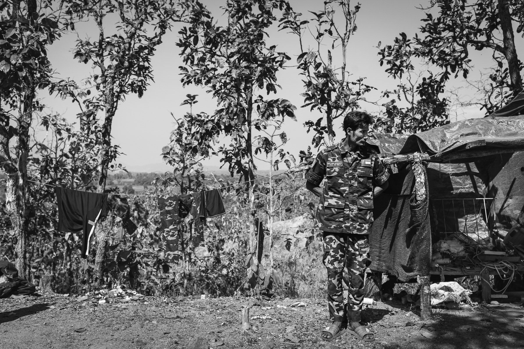 A Kawthoolei Army (KTLA) freedom fighter in Kayin State, Myanmar, 2025
