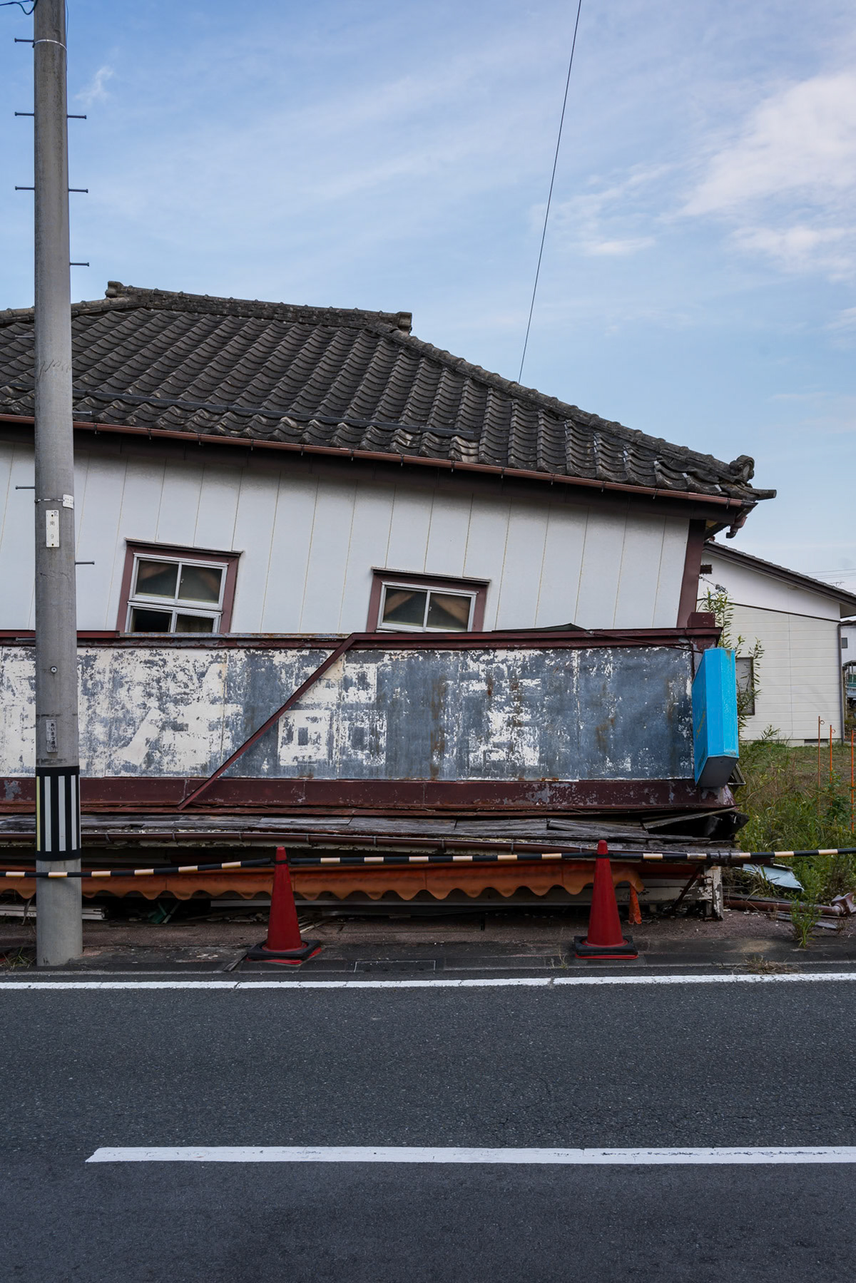 Abandoned town of Futaba beside the Fukushima nuclear power plant. Futaba, Fukushima, Japan, October 2023