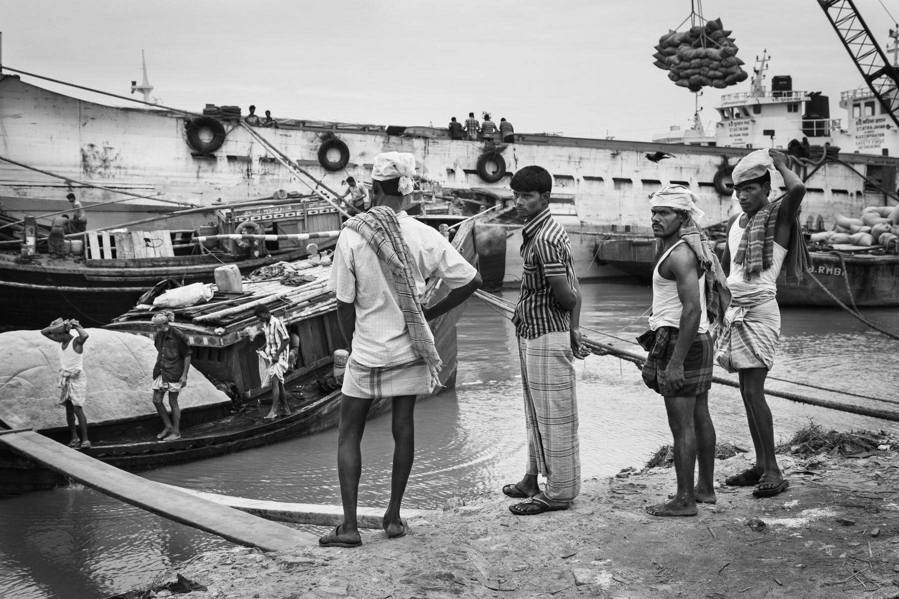 Dockyards of Sadarghat along the Karnaphuli river in Chittagong, Bangladesh, October 2014