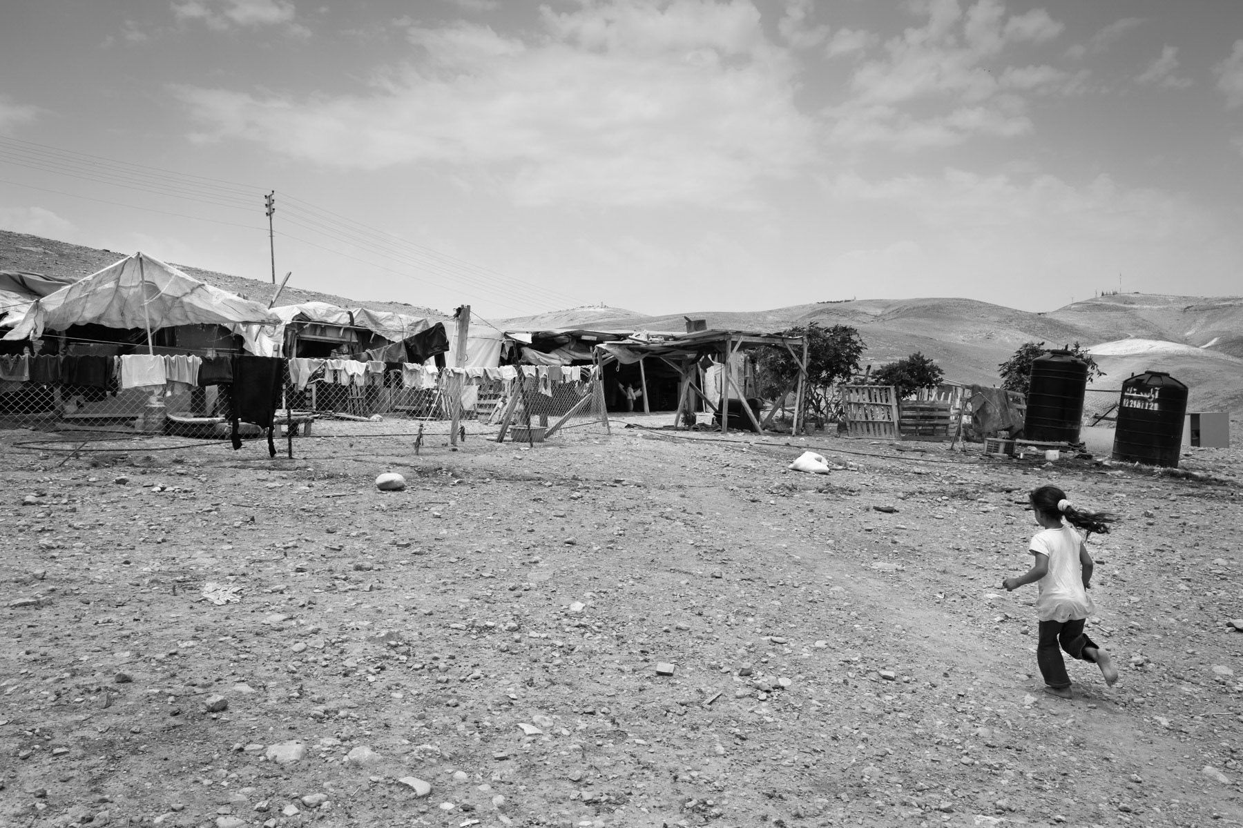 Bedouin site in Khan Al Ahmar, West Bank, May 2014