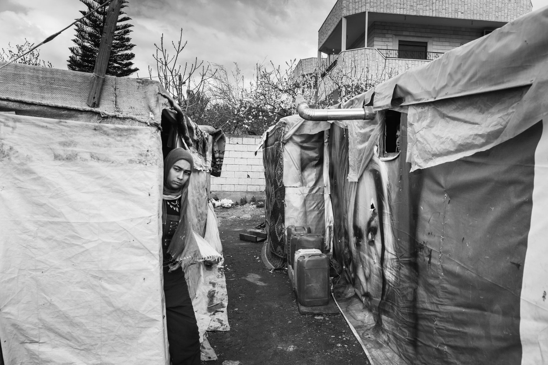 Settlement for Syrian refugees from the Homs area, Akkar in Tripoli region, Lebanon, March 2016