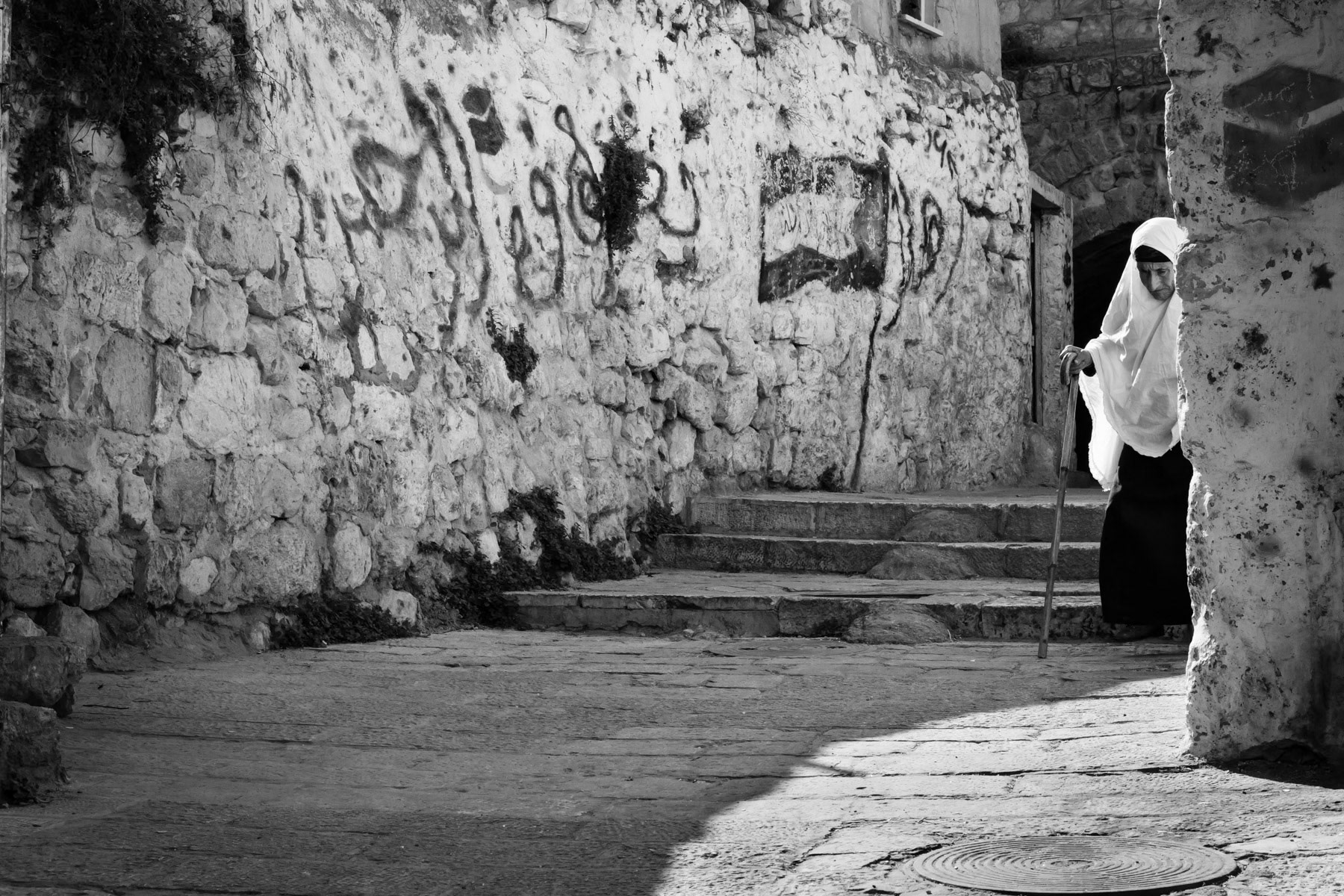 Palestinian woman in the Old City of Jerusalem, November 2013